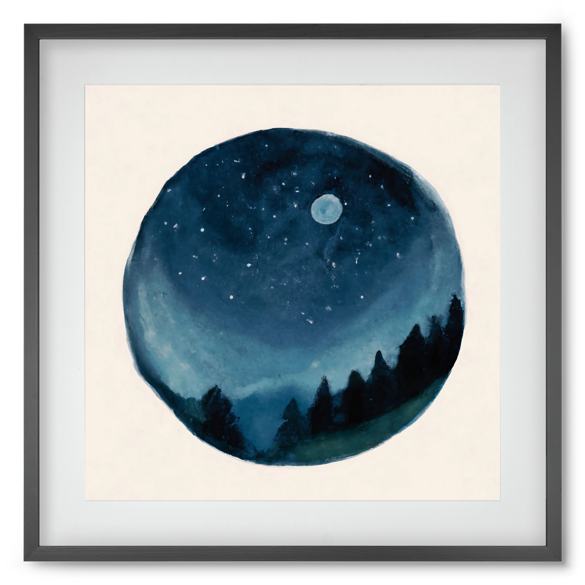 Around the world, 50x50 cm (40x40 cm), Fekete keret, paszpartuval