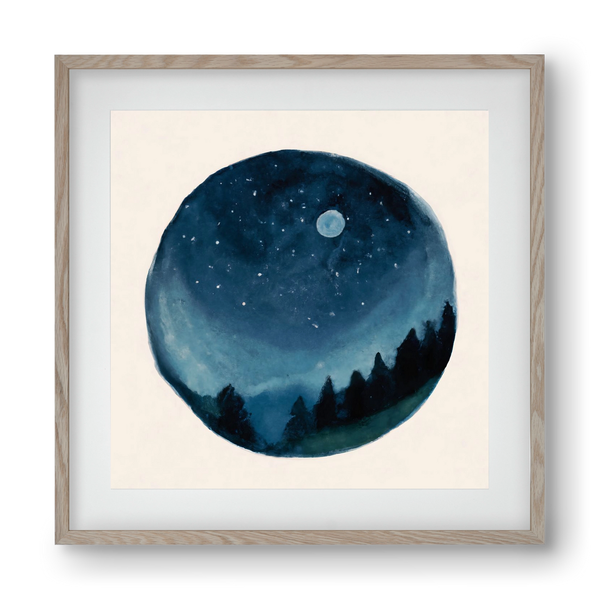 Around the world, 40x40 cm (30x30 cm), Tölgy keret, paszpartuval