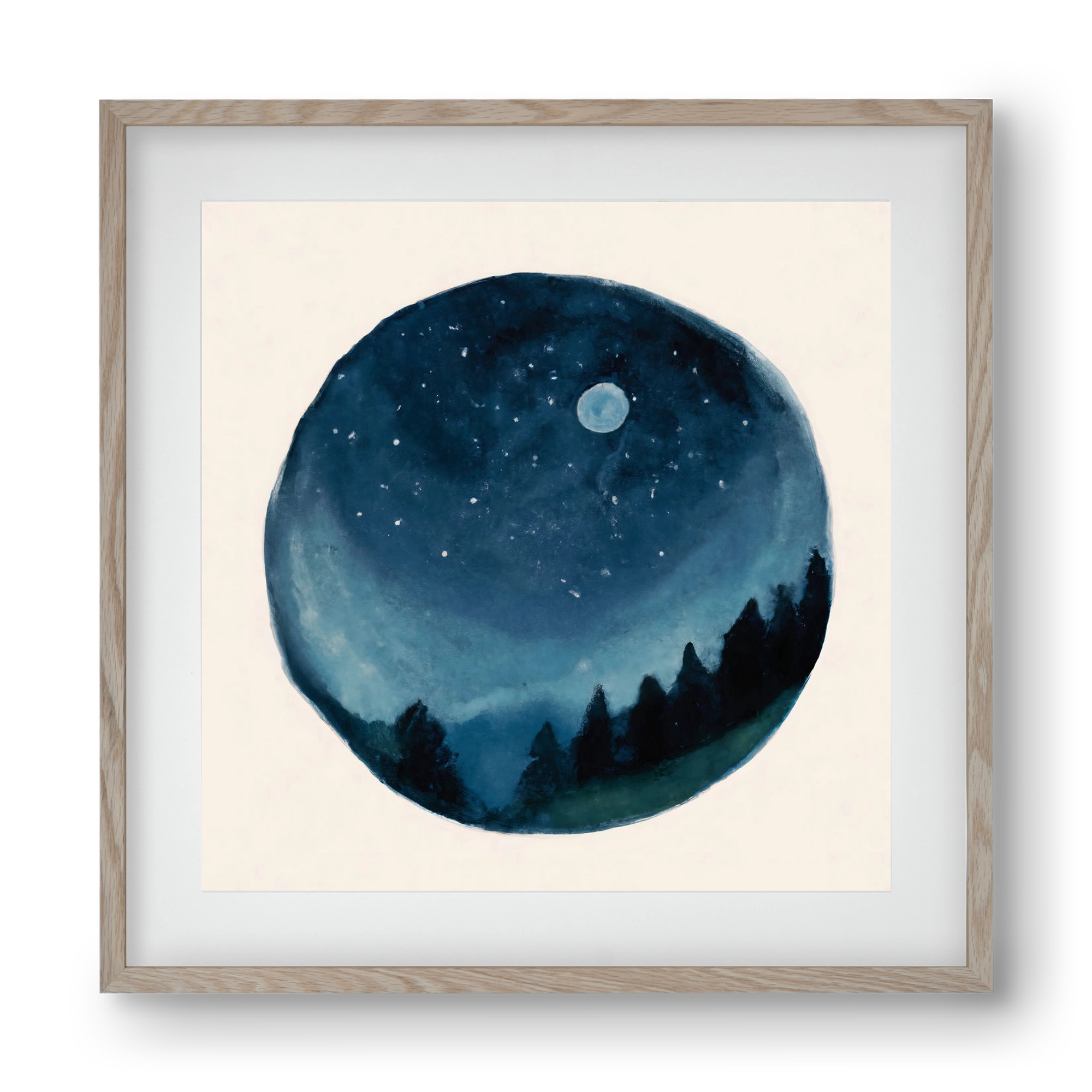 Around the world, 40x40 cm (30x30 cm), Tölgy keret, paszpartuval