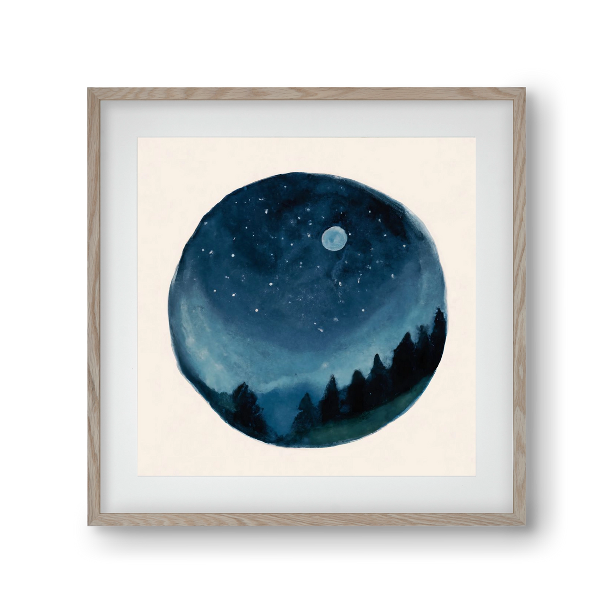 Around the world, 30x30 cm (20x20 cm), Tölgy keret, paszpartuval