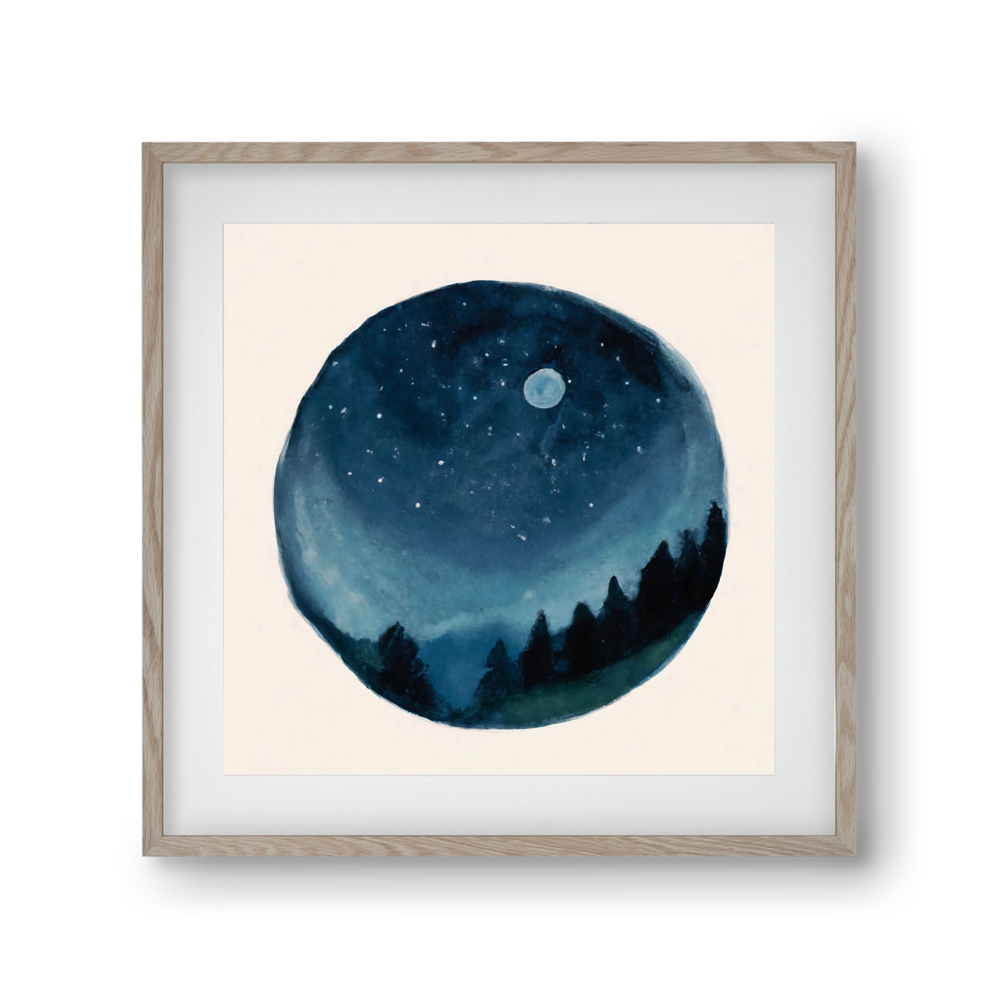 Around the world, 30x30 cm (20x20 cm), Tölgy keret, paszpartuval