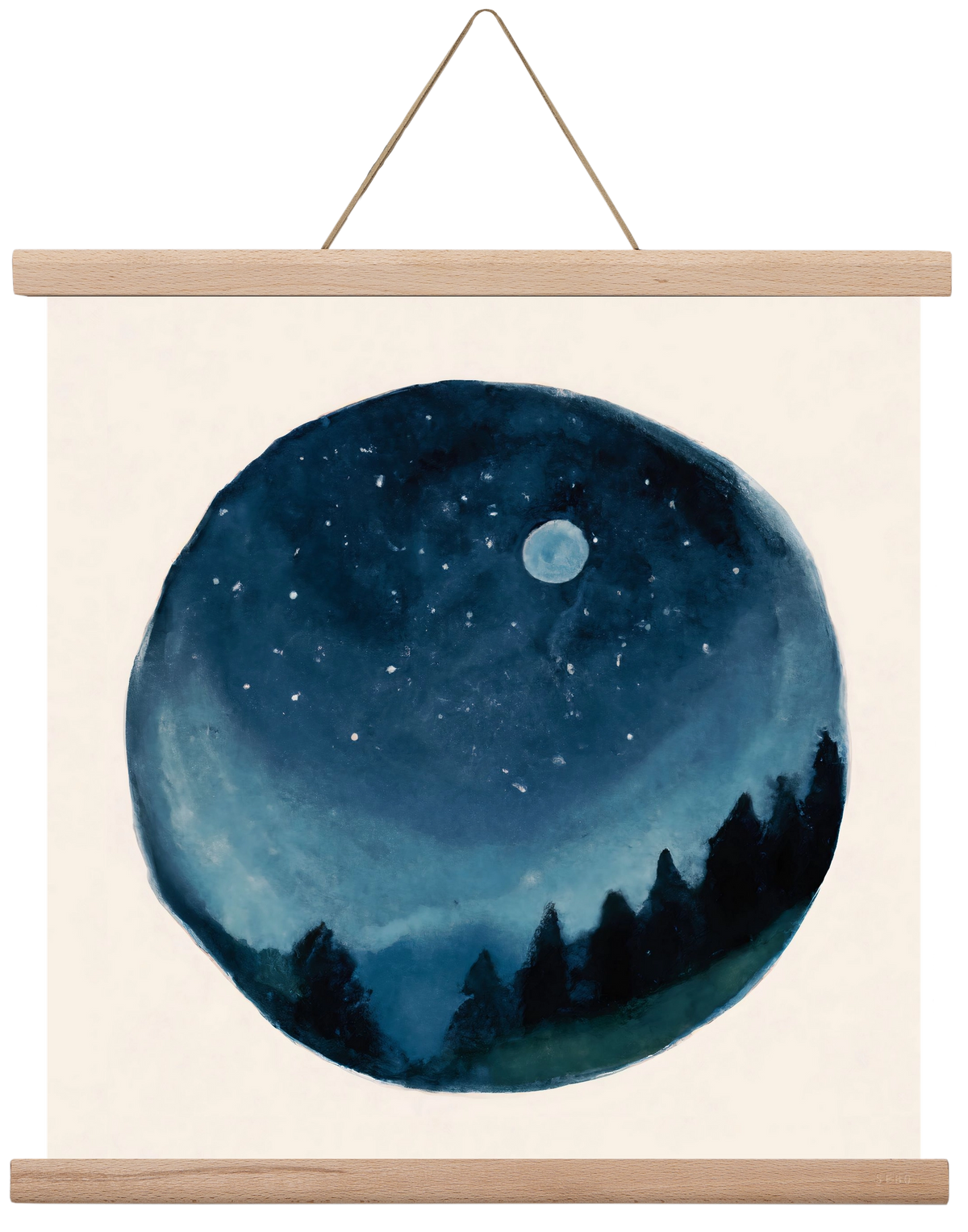 Around the world, 40x40 cm (40x40 cm), Tölgy akasztó