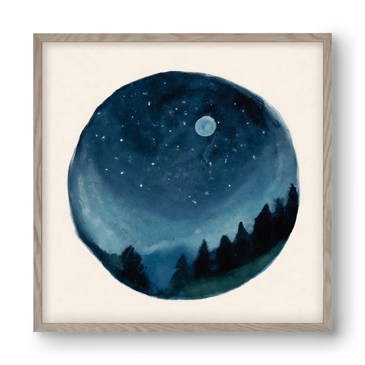 Around the world, 40x40 cm (40x40 cm), Tölgy keret