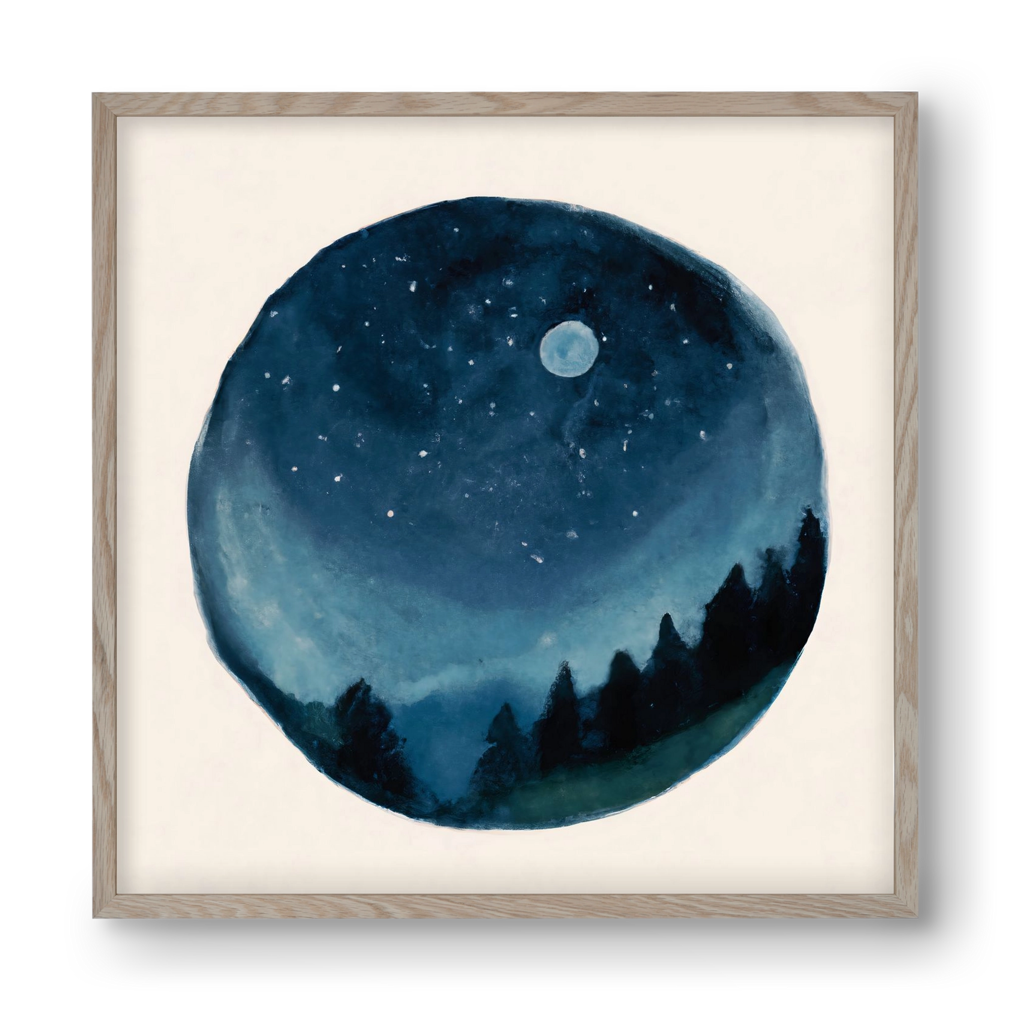 Around the world, 40x40 cm (40x40 cm), Tölgy keret