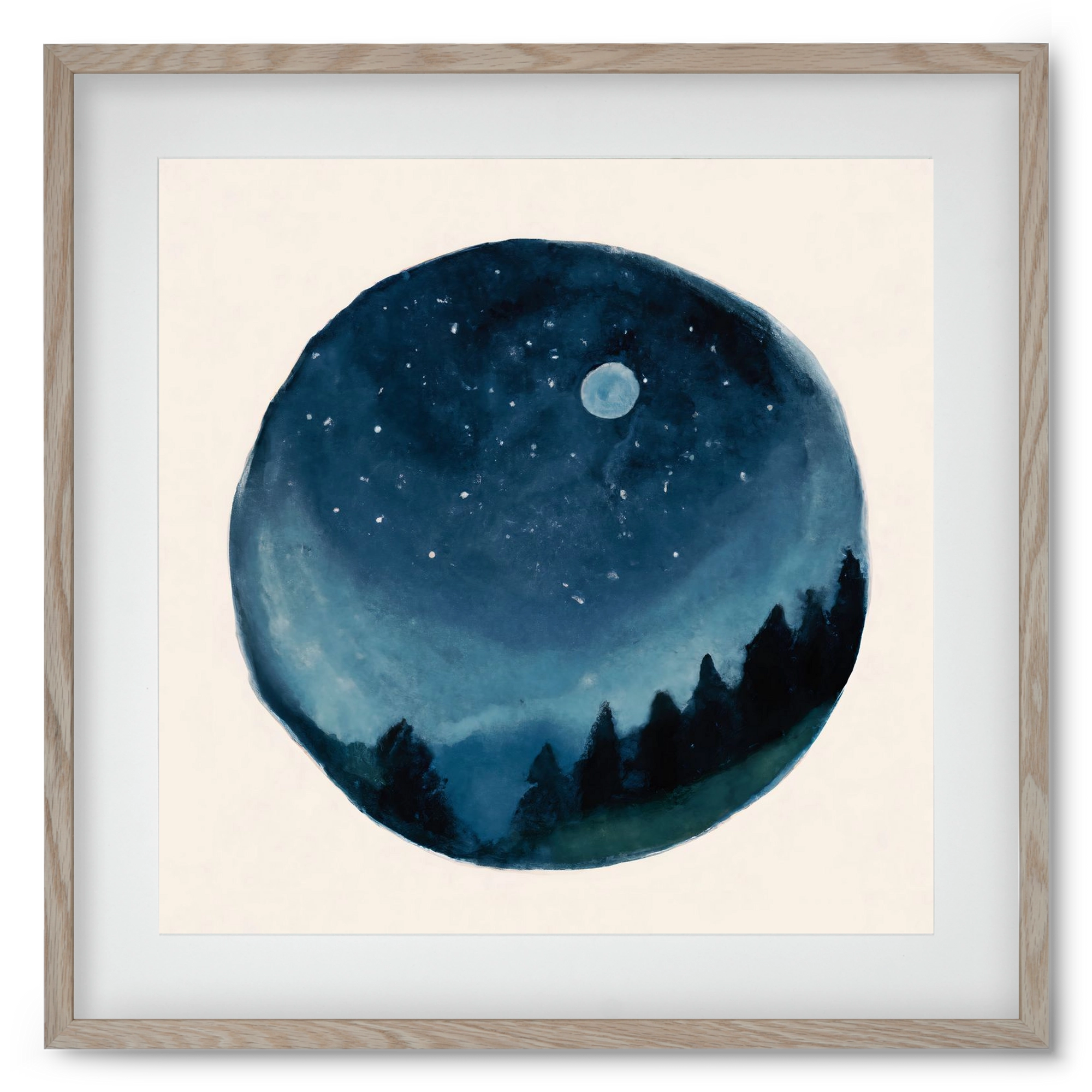 Around the world, 50x50 cm (40x40 cm), Tölgy keret, paszpartuval