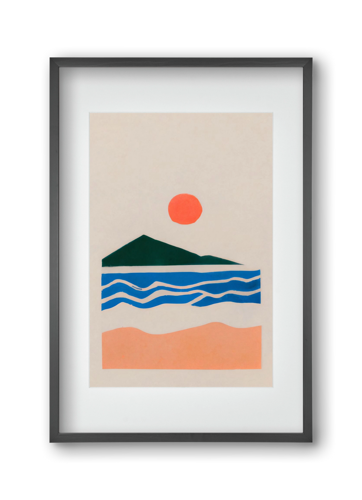 Verano , 30x45 cm (20x30 cm), Fekete keret, paszpartuval