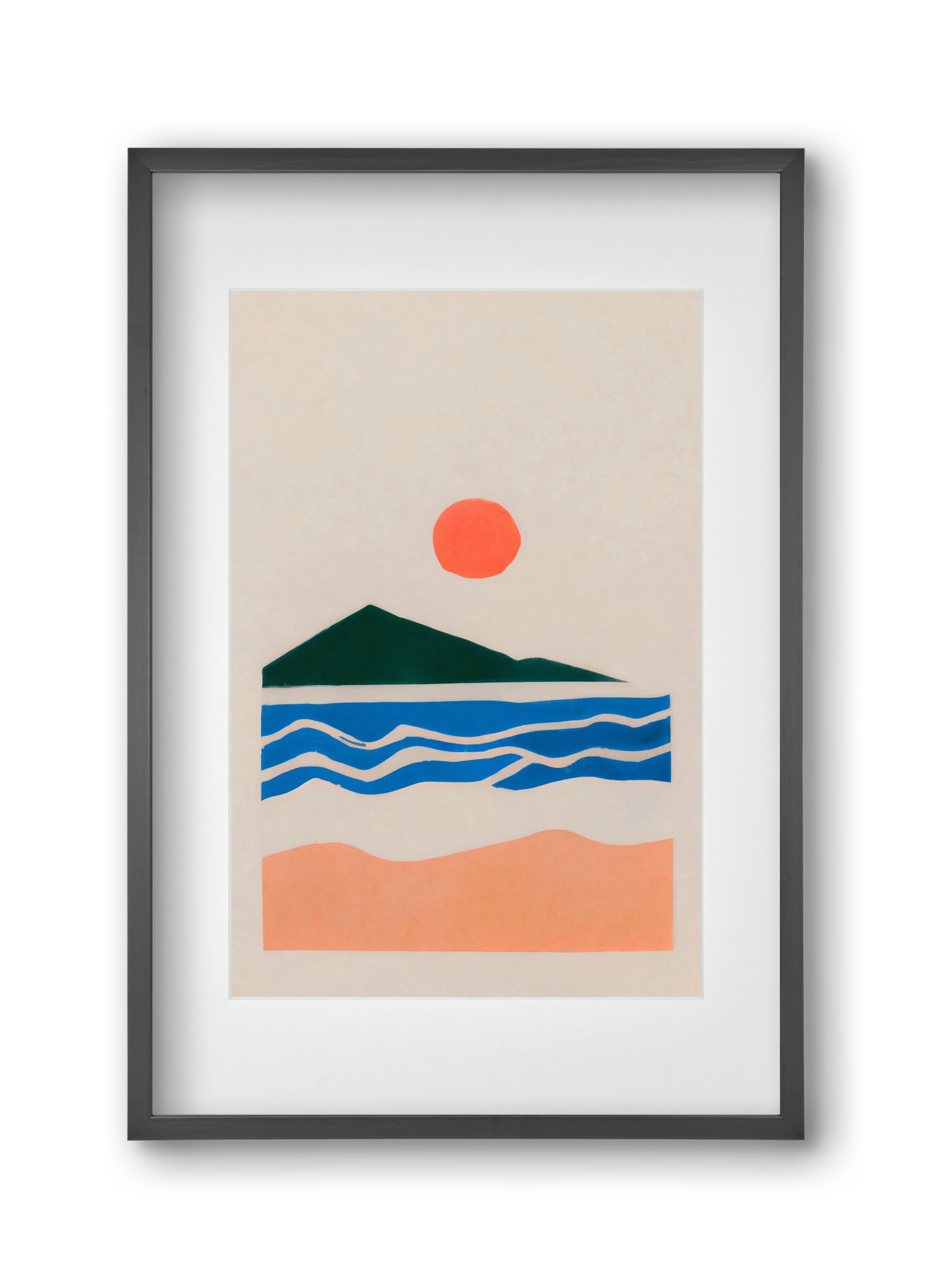 Verano , 30x45 cm (20x30 cm), Fekete keret, paszpartuval