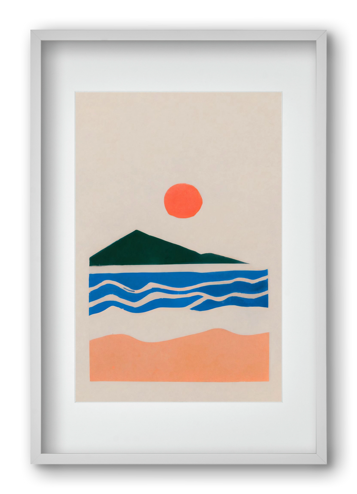 Verano , 40x60 cm (30x45 cm), Fehér keret, paszpartuval