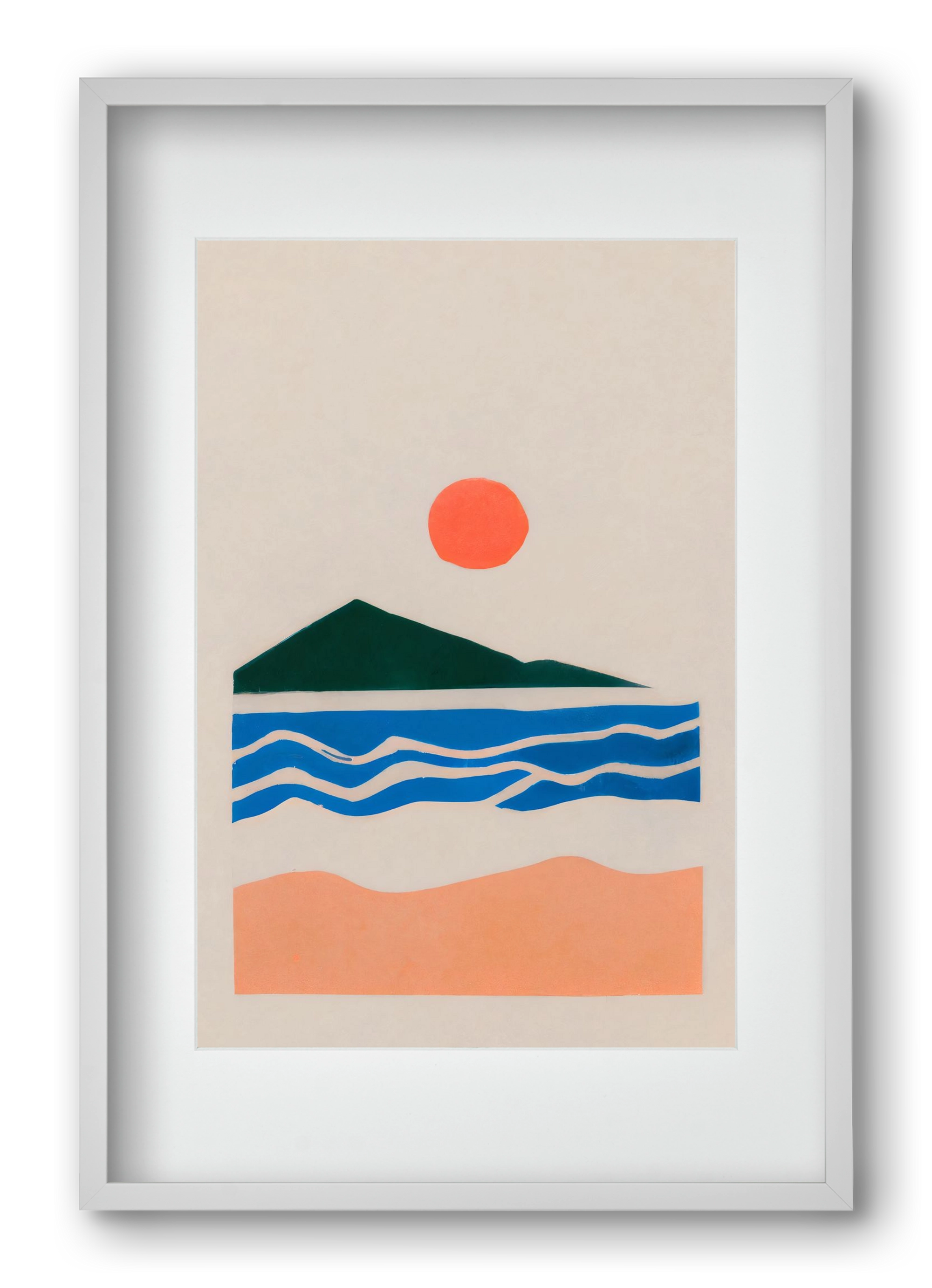 Verano , 40x60 cm (30x45 cm), Fehér keret, paszpartuval