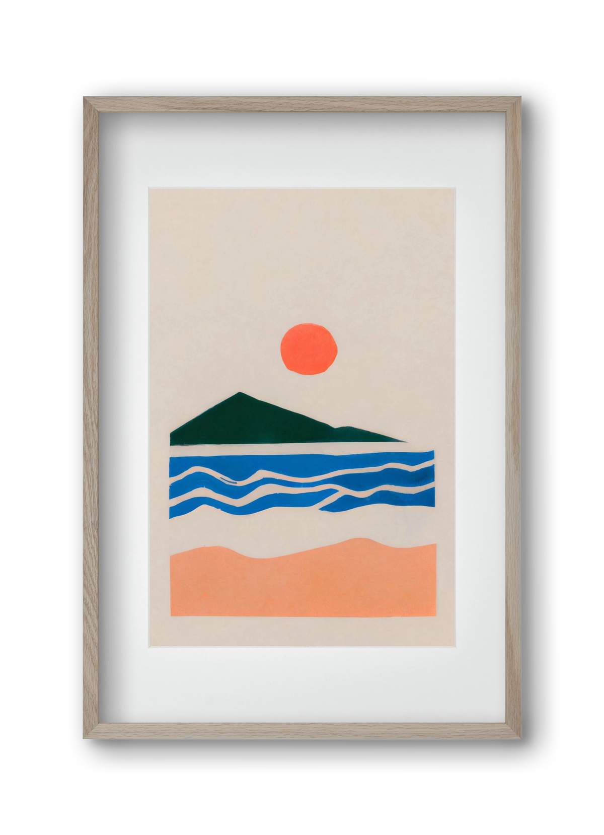 Verano , 30x45 cm (20x30 cm), Tölgy keret, paszpartuval