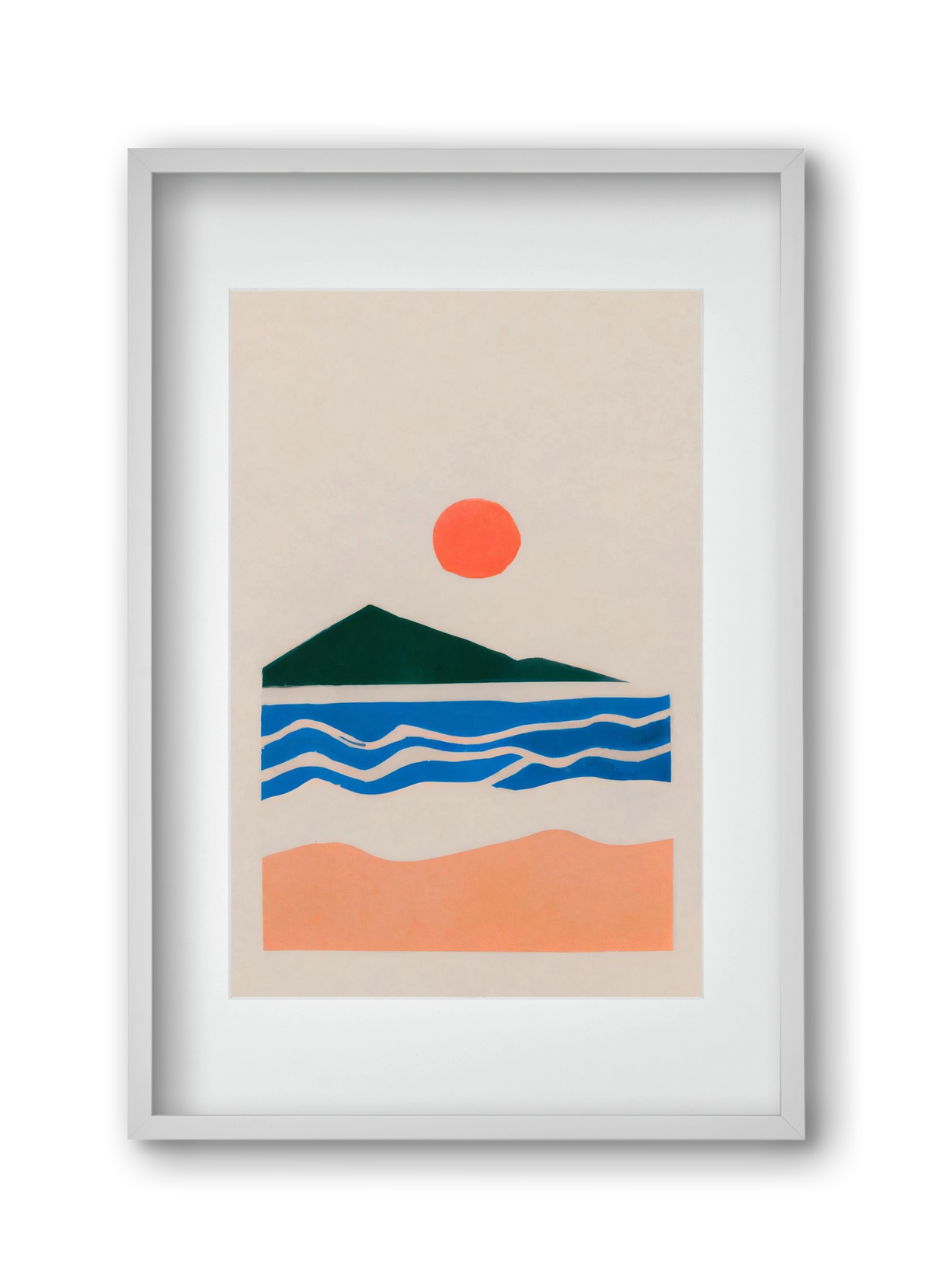 Verano , 30x45 cm (20x30 cm), Fehér keret, paszpartuval