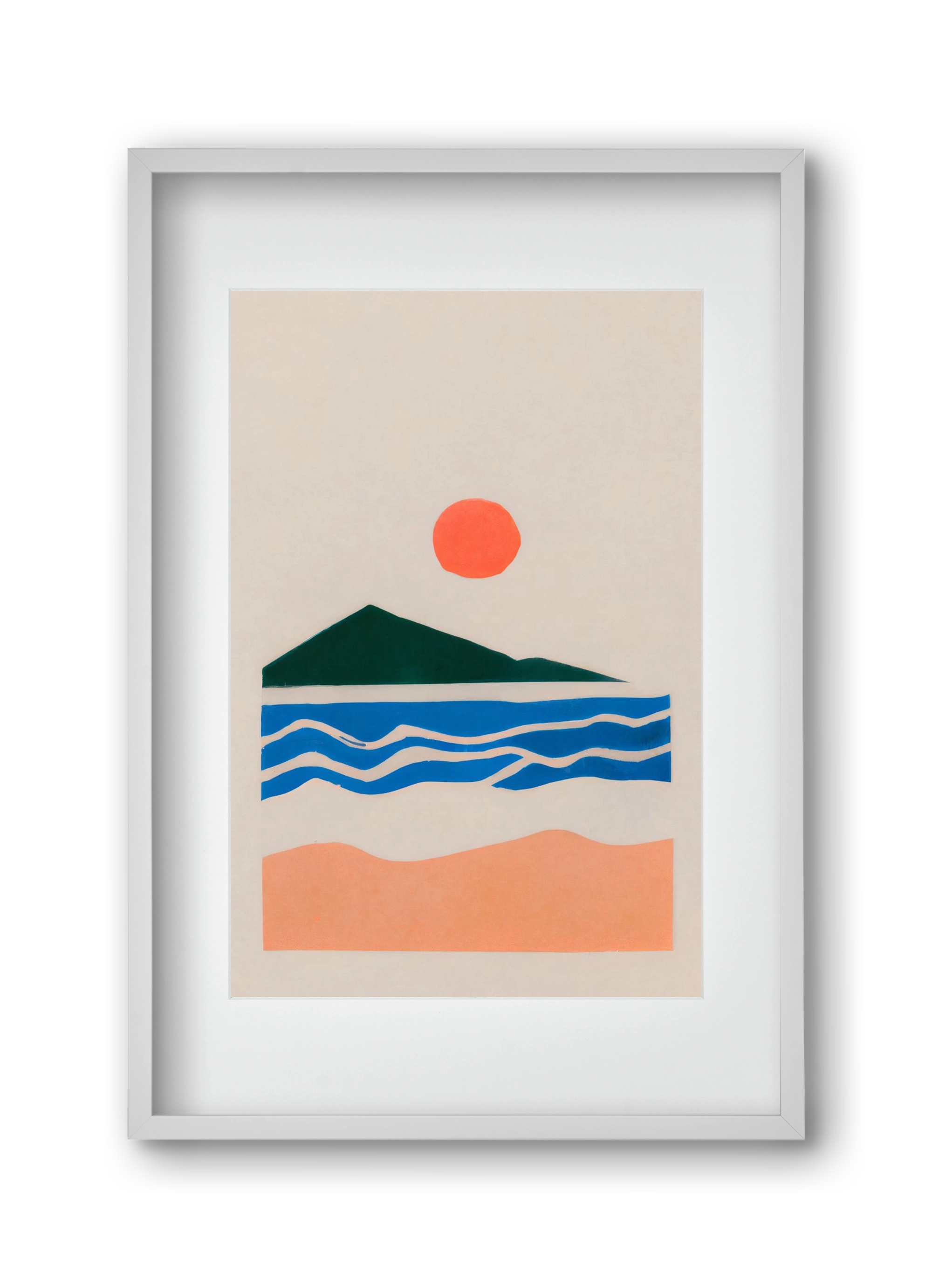 Verano , 30x45 cm (20x30 cm), Fehér keret, paszpartuval