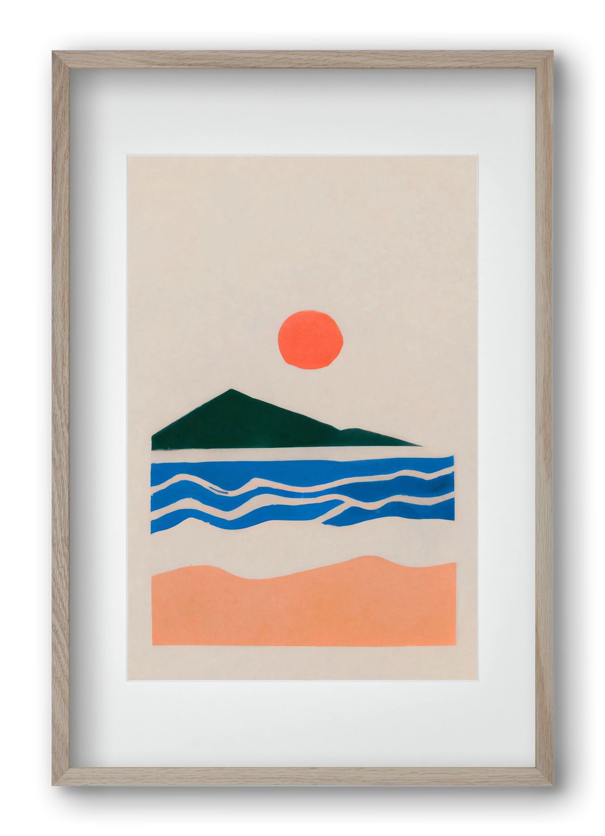 Verano , 40x60 cm (30x45 cm), Tölgy keret, paszpartuval