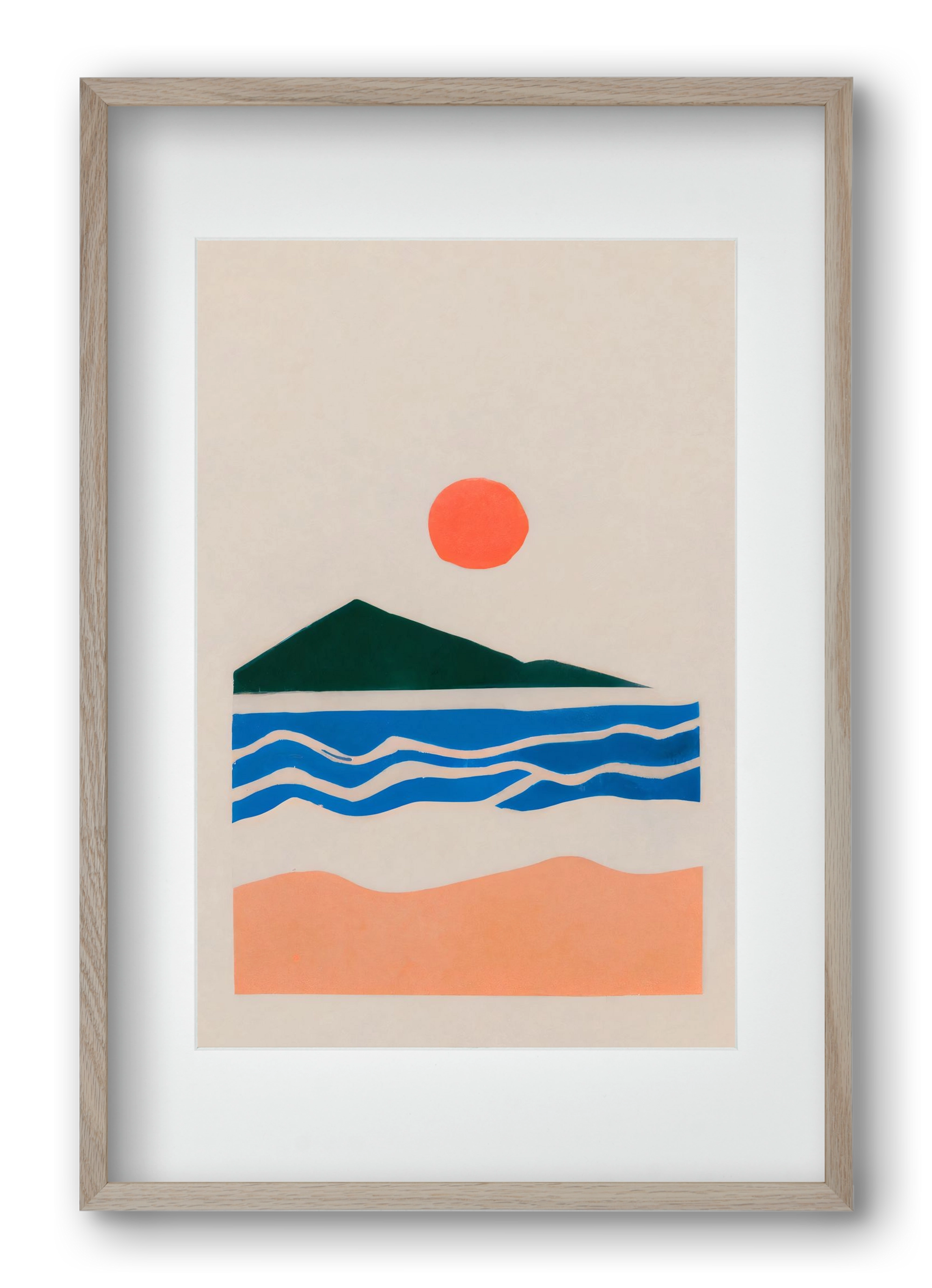 Verano , 40x60 cm (30x45 cm), Tölgy keret, paszpartuval