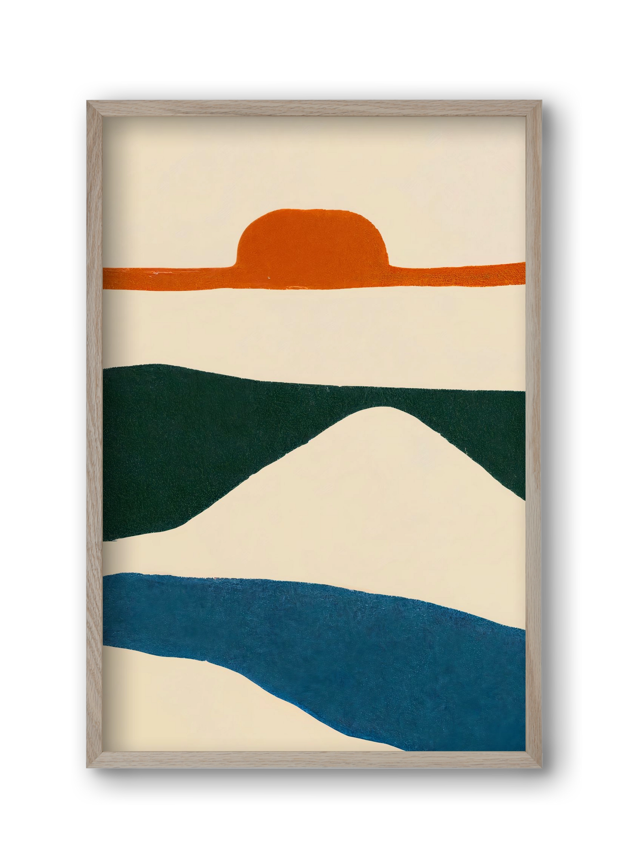 Puesta del sol , 30x45 cm (30x45 cm), Tölgy keret