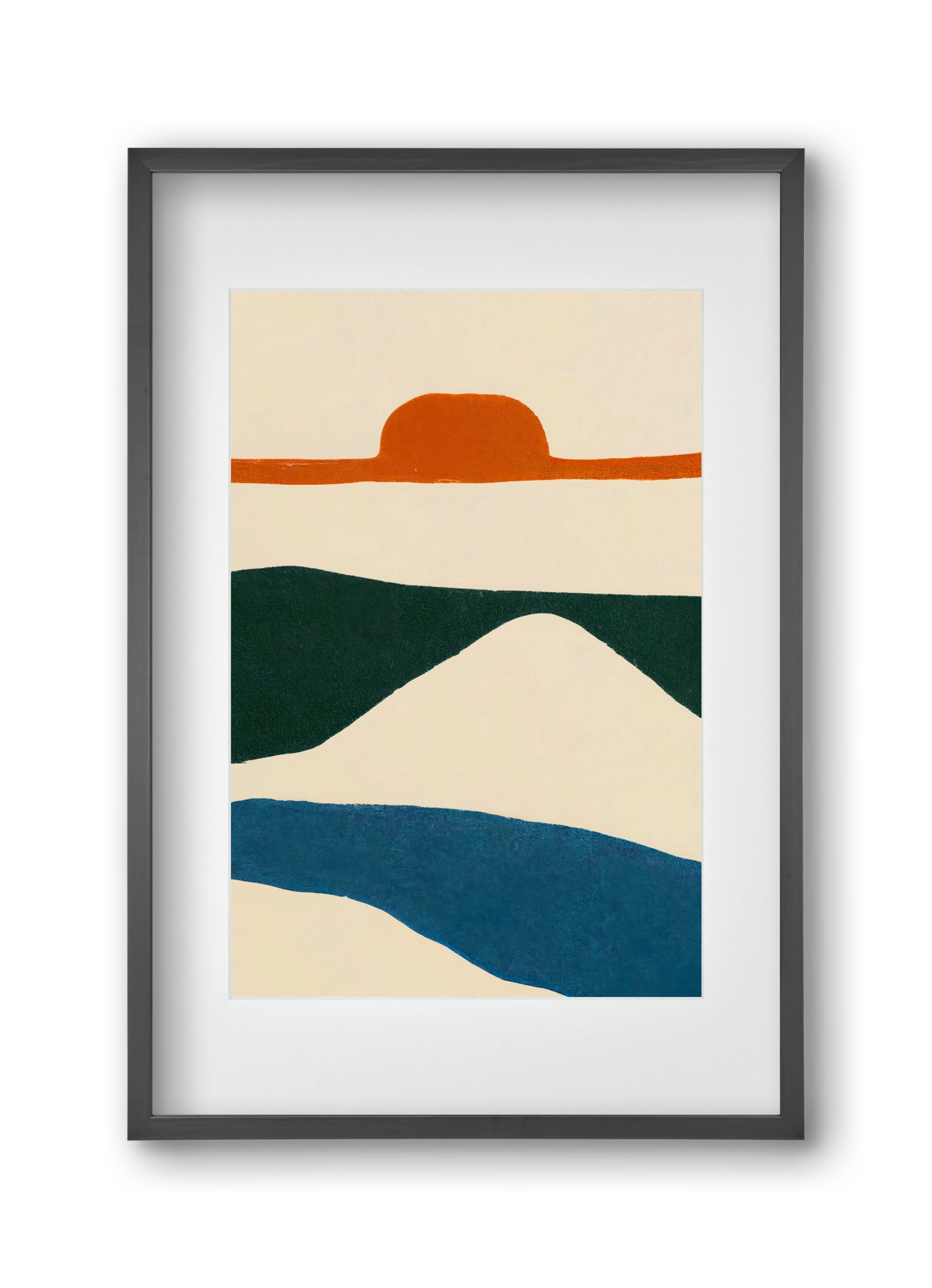 Puesta del sol , 30x45 cm (20x30 cm), Fekete keret, paszpartuval