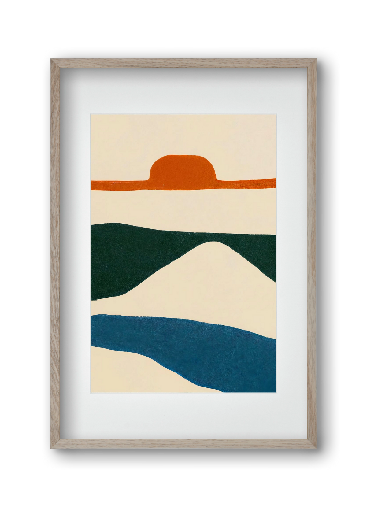 Puesta del sol , 30x45 cm (20x30 cm), Tölgy keret, paszpartuval