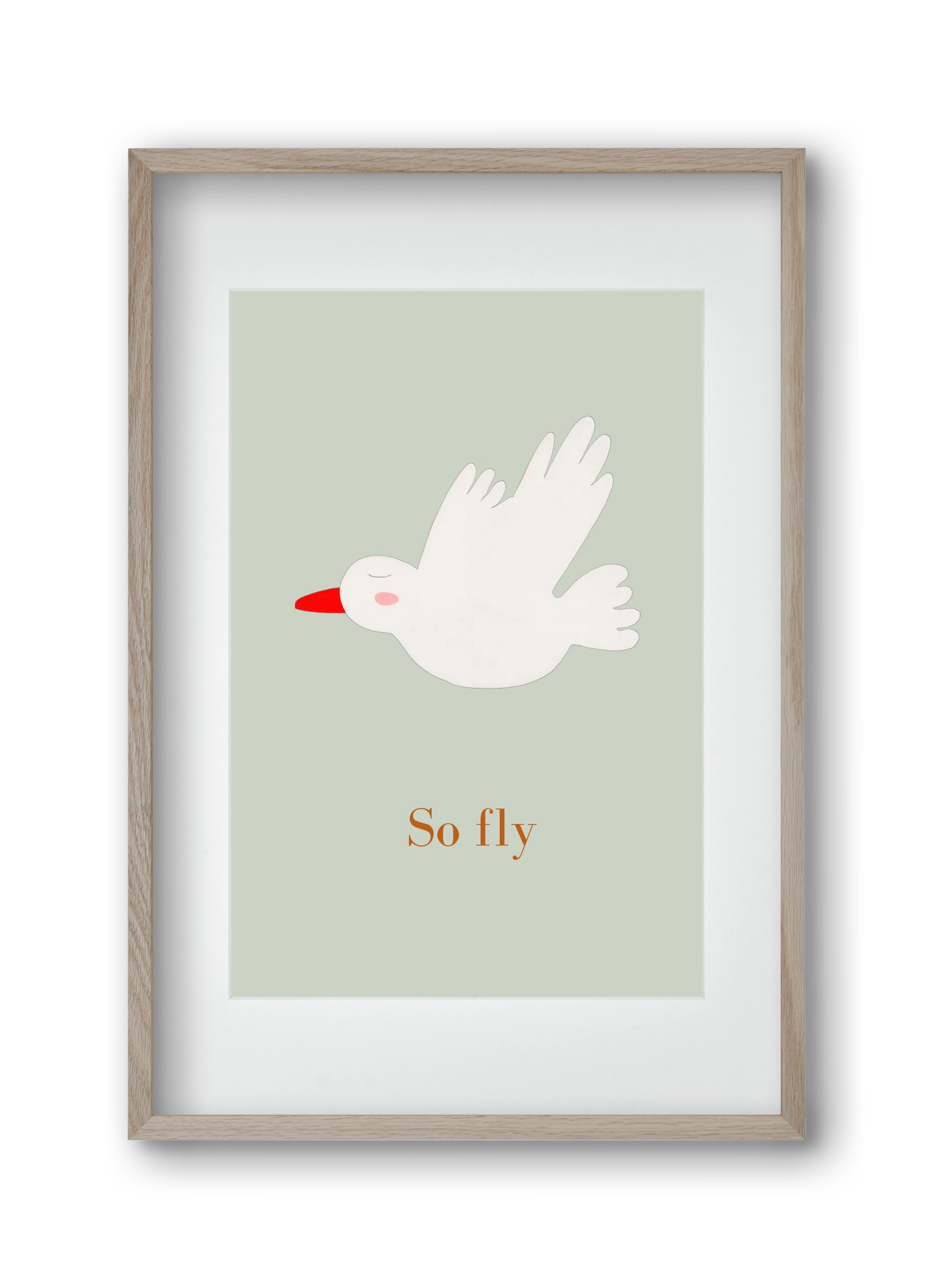 So fly , 30x45 cm (20x30 cm), Tölgy keret, paszpartuval