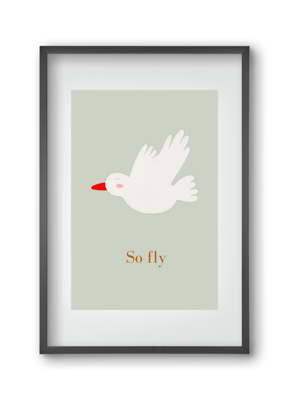 So fly , 30x45 cm (20x30 cm), Fekete keret, paszpartuval