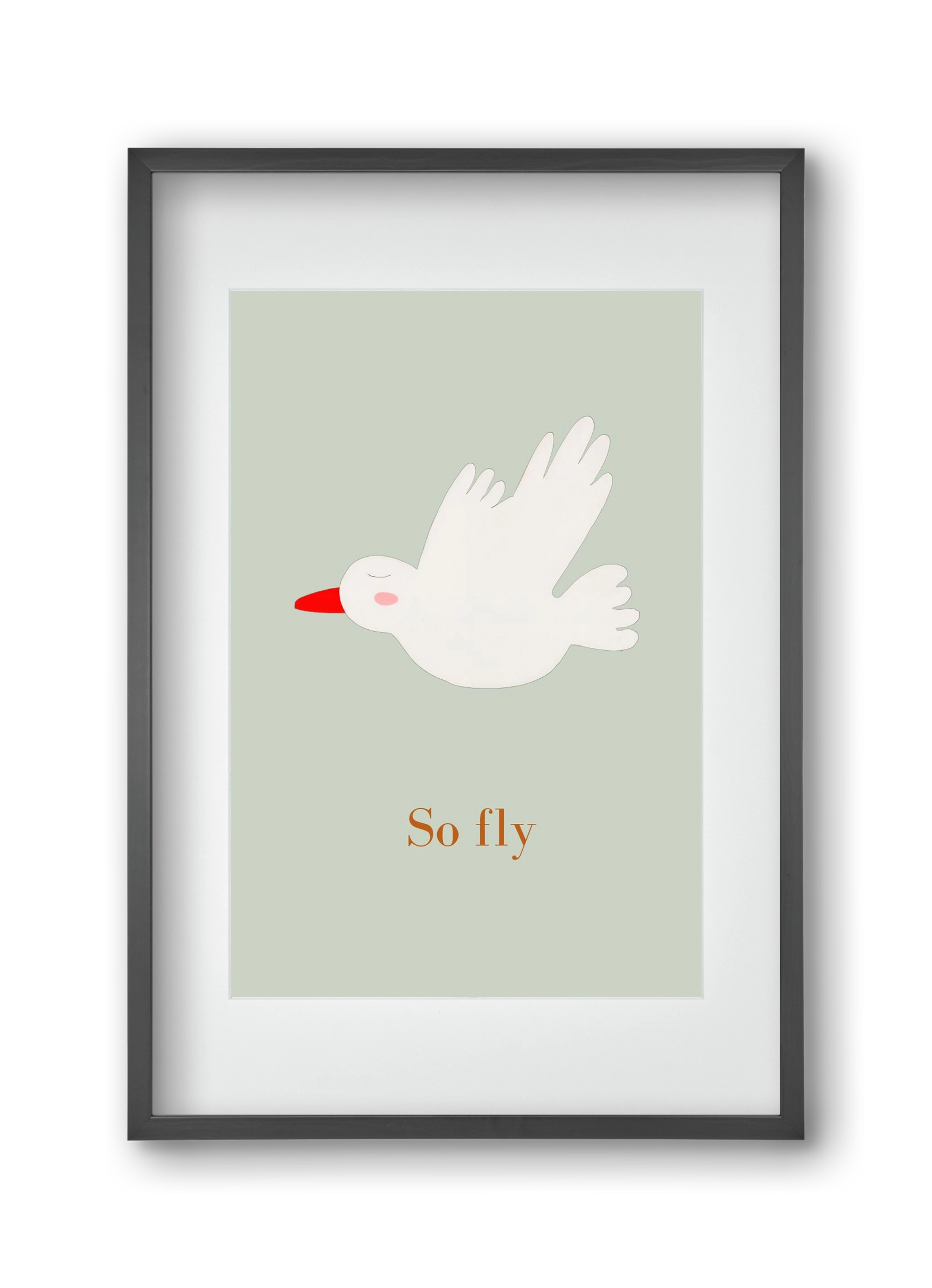 So fly , 30x45 cm (20x30 cm), Fekete keret, paszpartuval