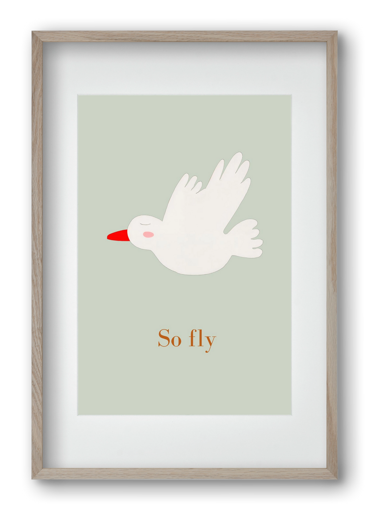 So fly , 40x60 cm (30x45 cm), Tölgy keret, paszpartuval