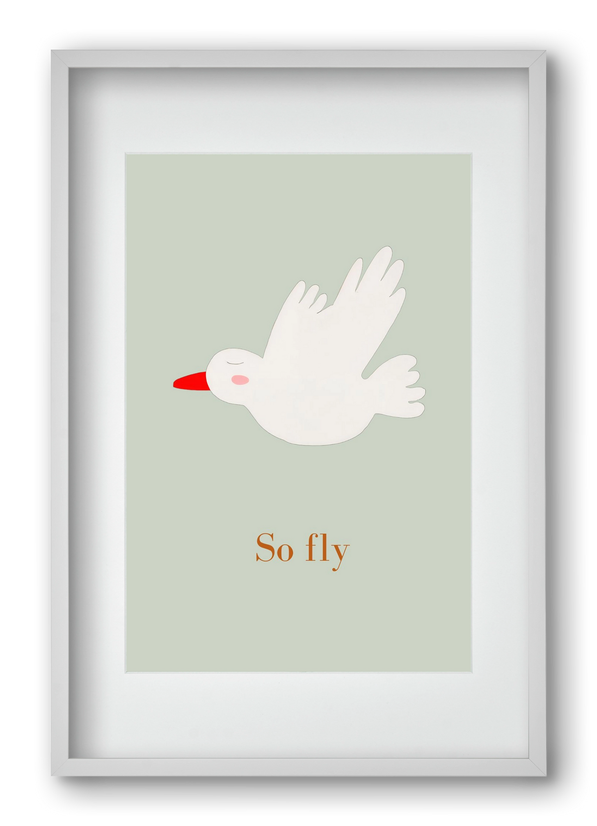 So fly , 40x60 cm (30x45 cm), Fehér keret, paszpartuval