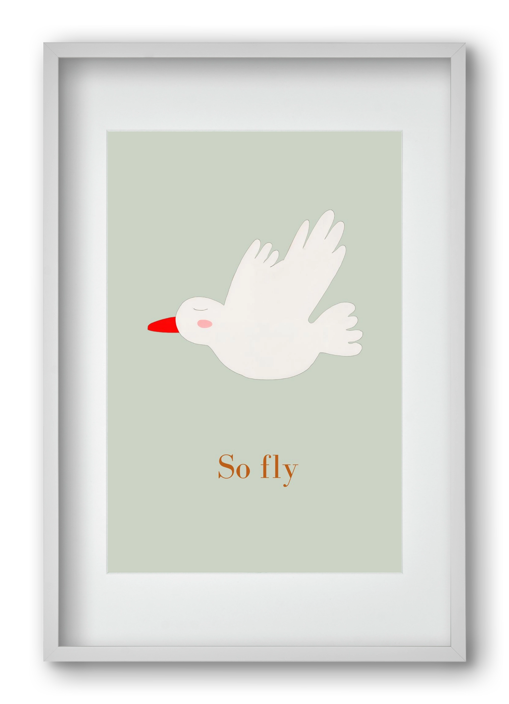 So fly , 40x60 cm (30x45 cm), Fehér keret, paszpartuval