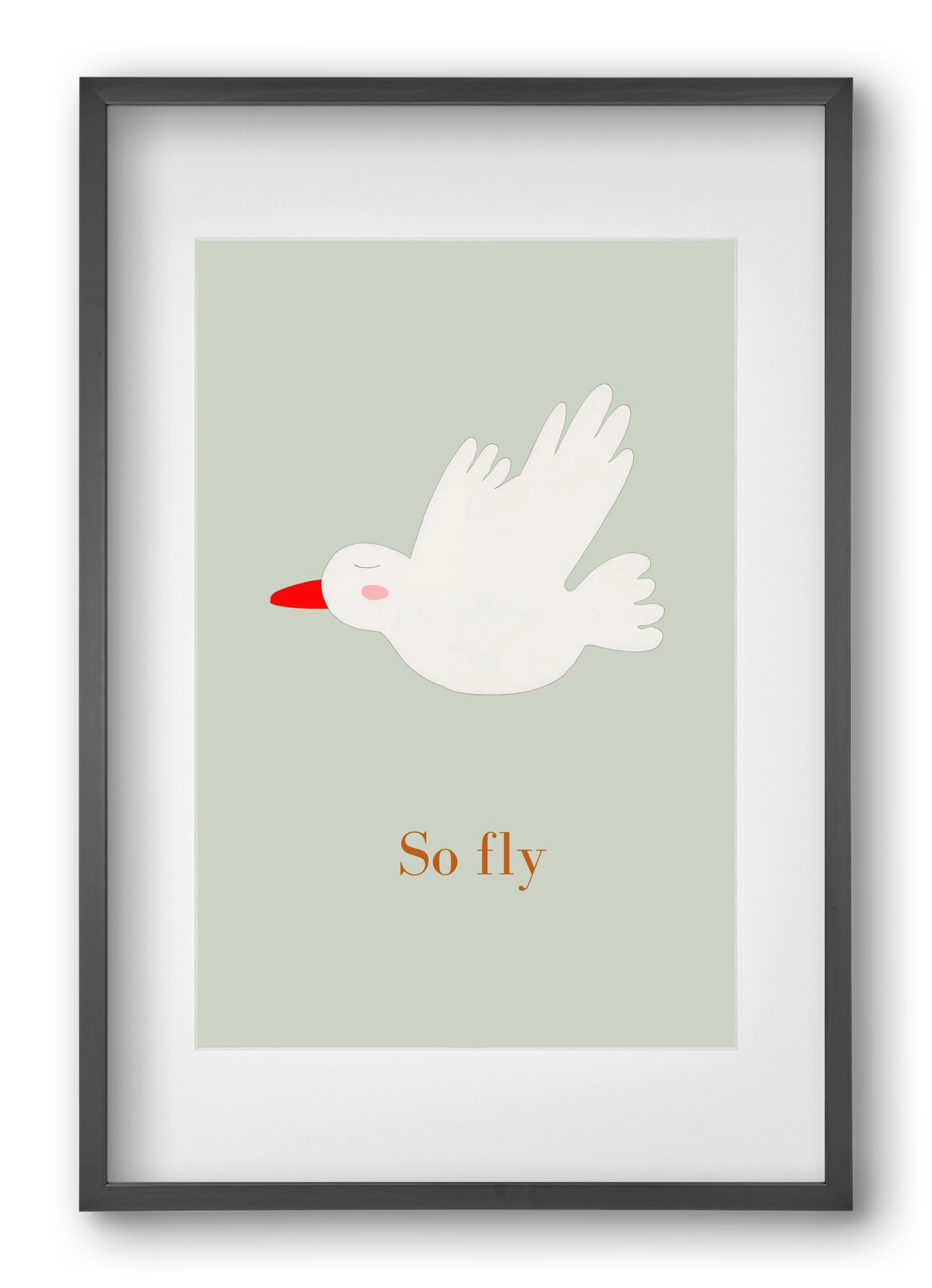 So fly , 40x60 cm (30x45 cm), Fekete keret, paszpartuval