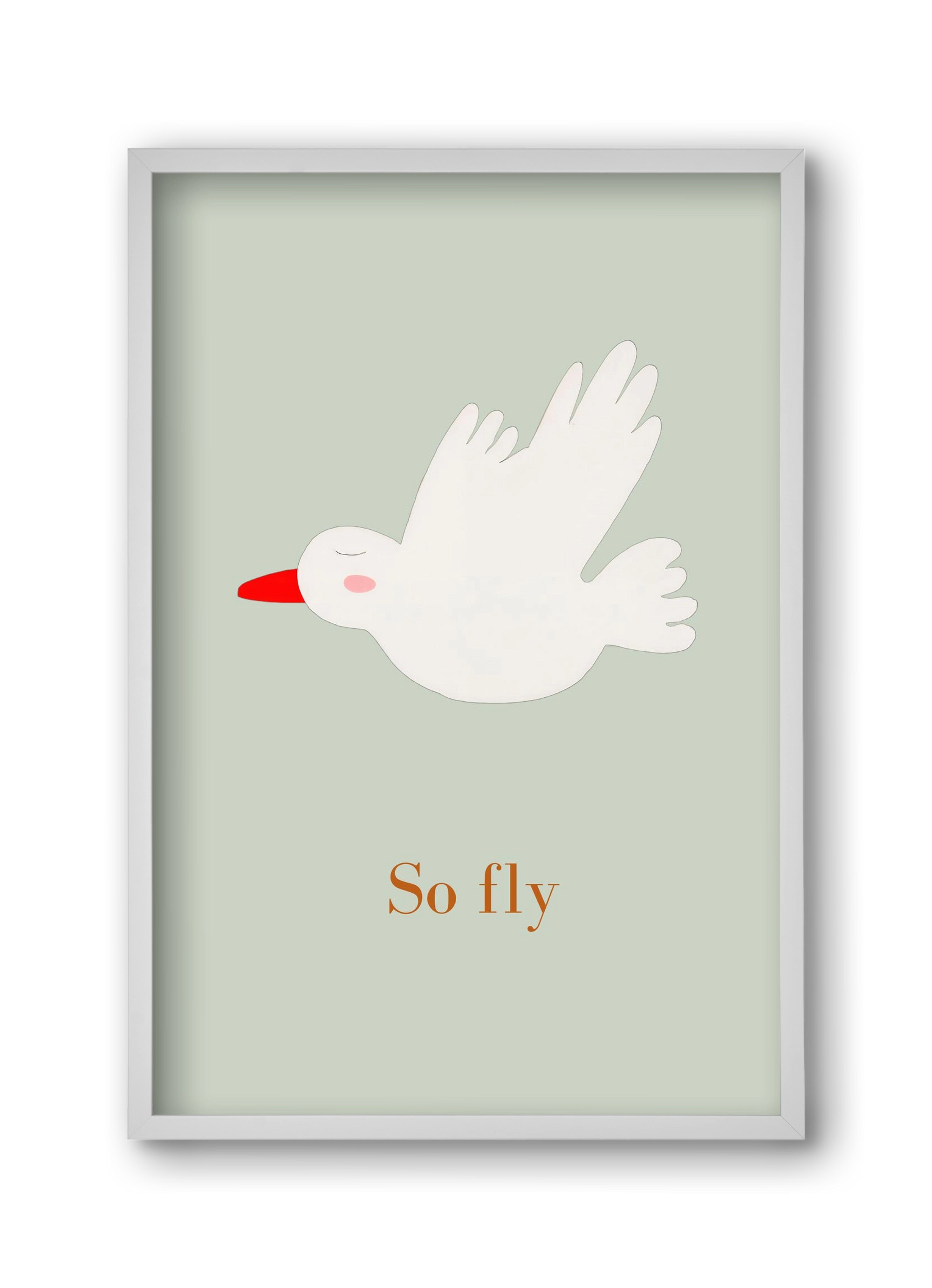 So fly , 30x45 cm (30x45 cm), Fehér keret