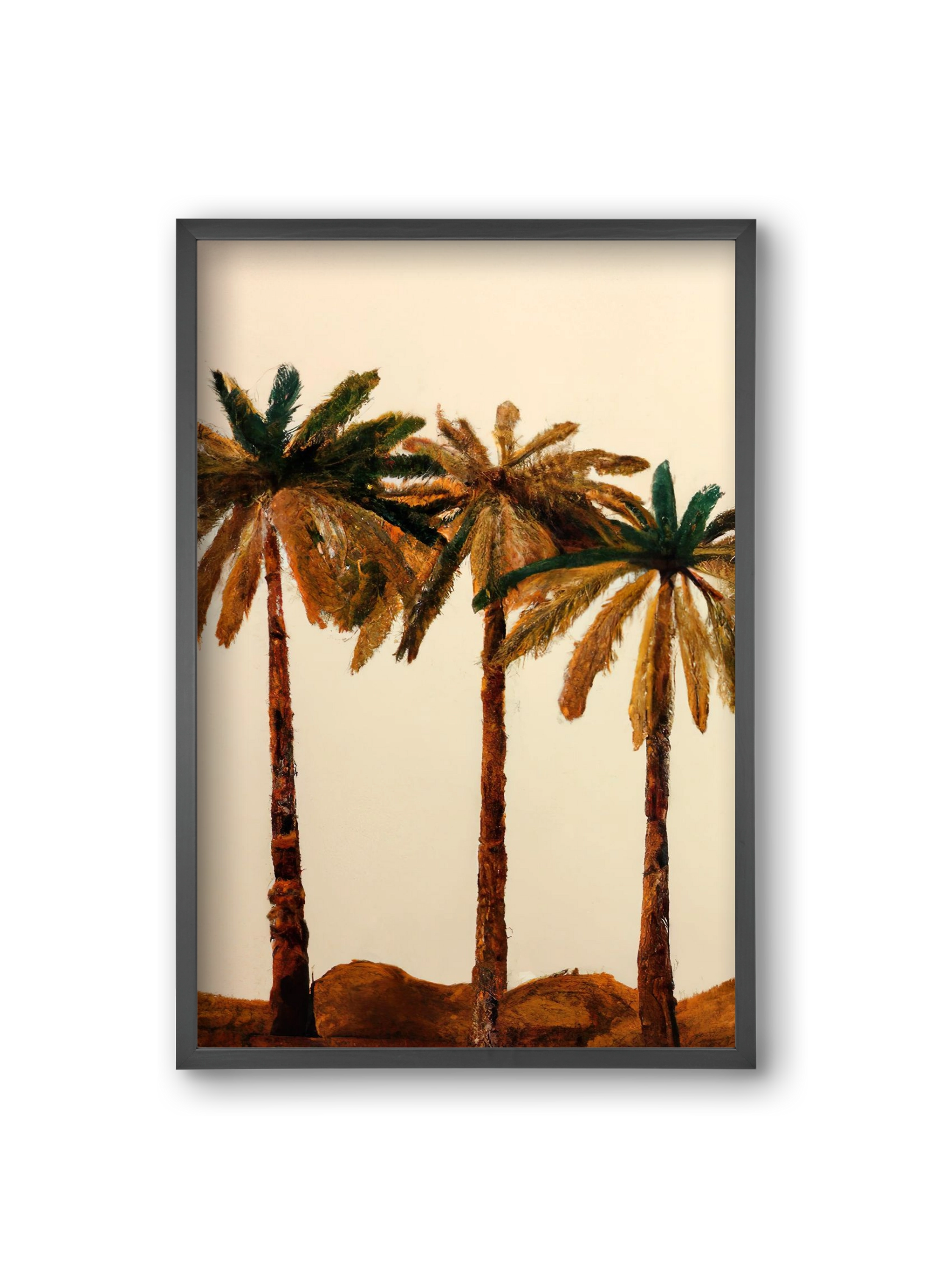 Palm trio , 20x30 cm (20x30 cm), Fekete keret