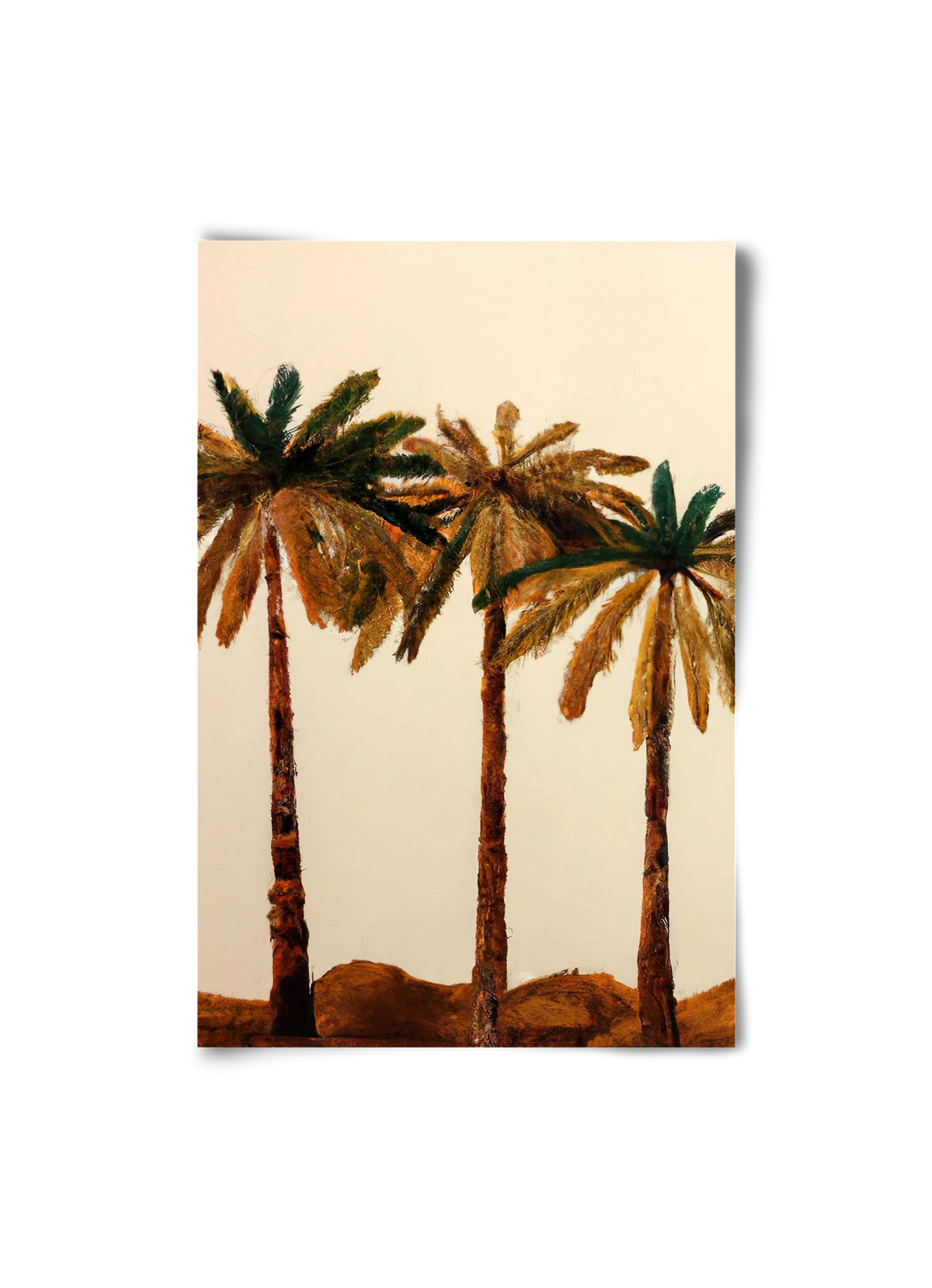 Palm trio , 20x30 cm, Keret nélkül