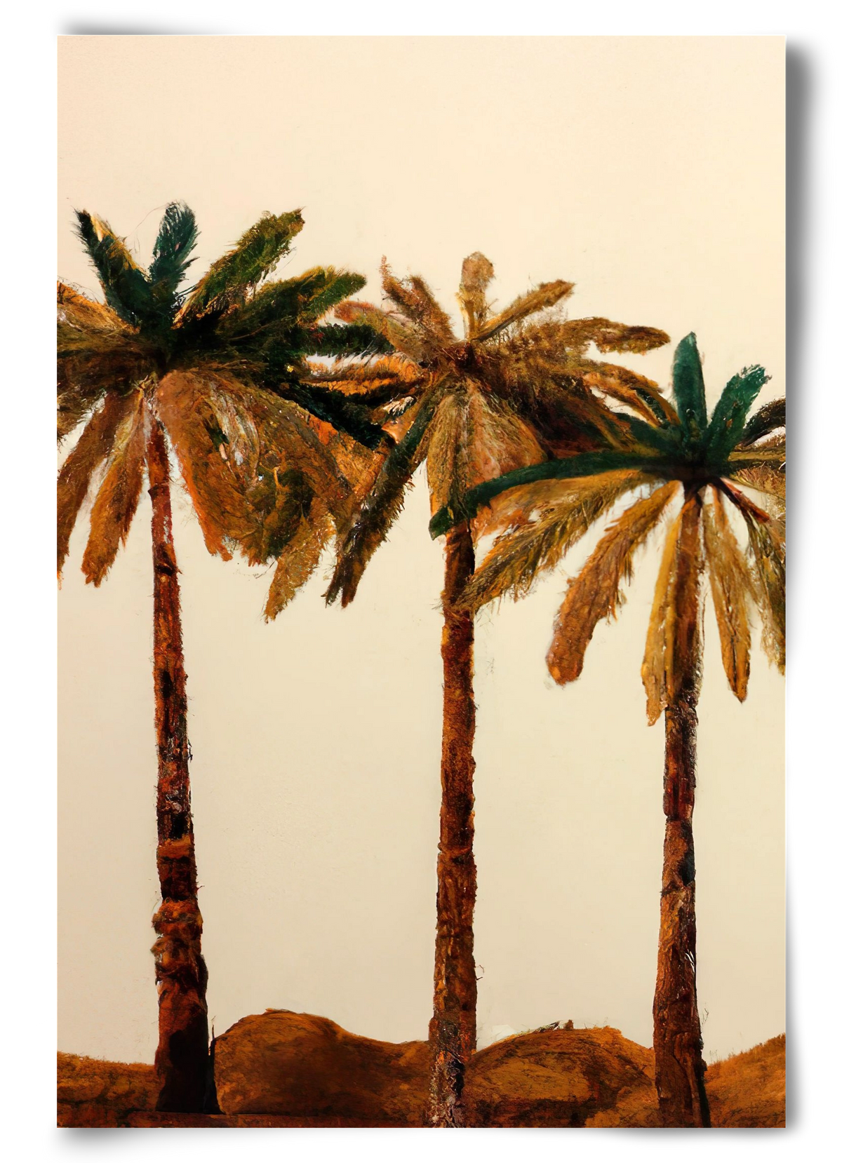 Palm trio , 60x90 cm, Keret nélkül