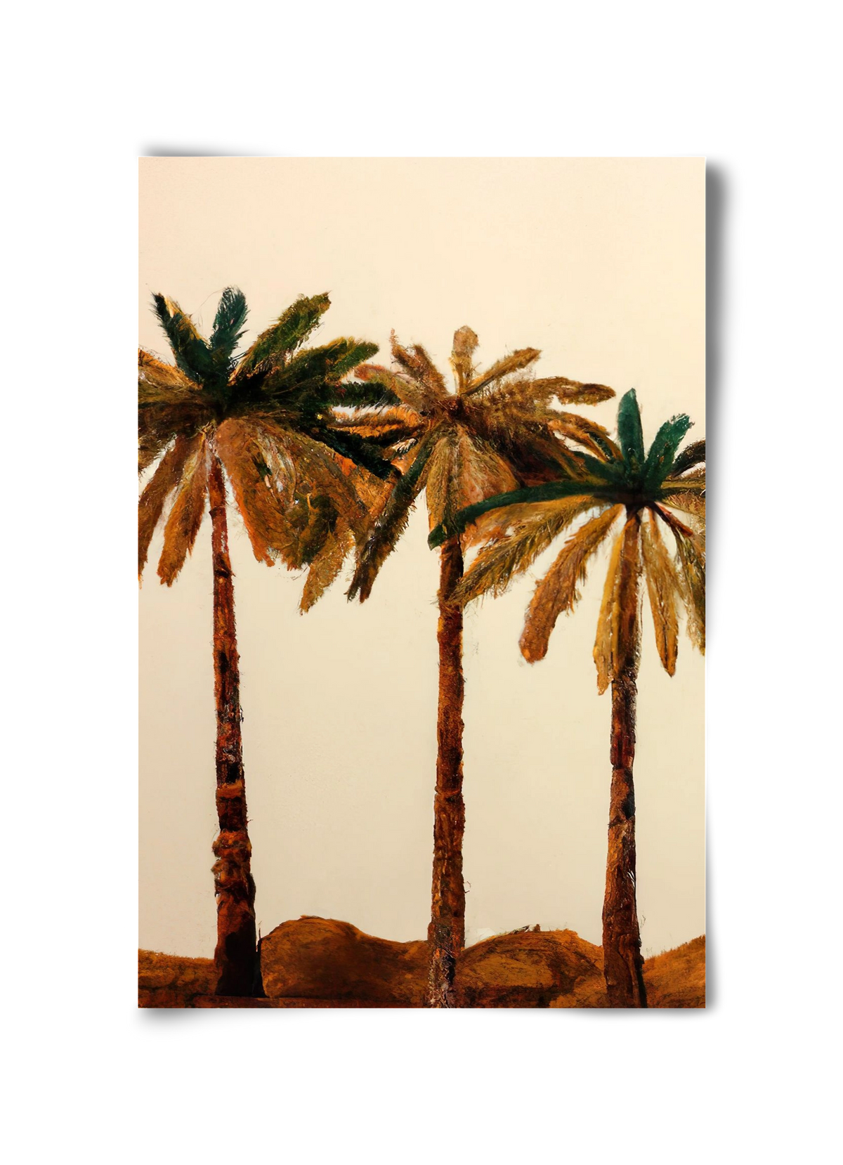 Palm trio , 30x45 cm, Keret nélkül