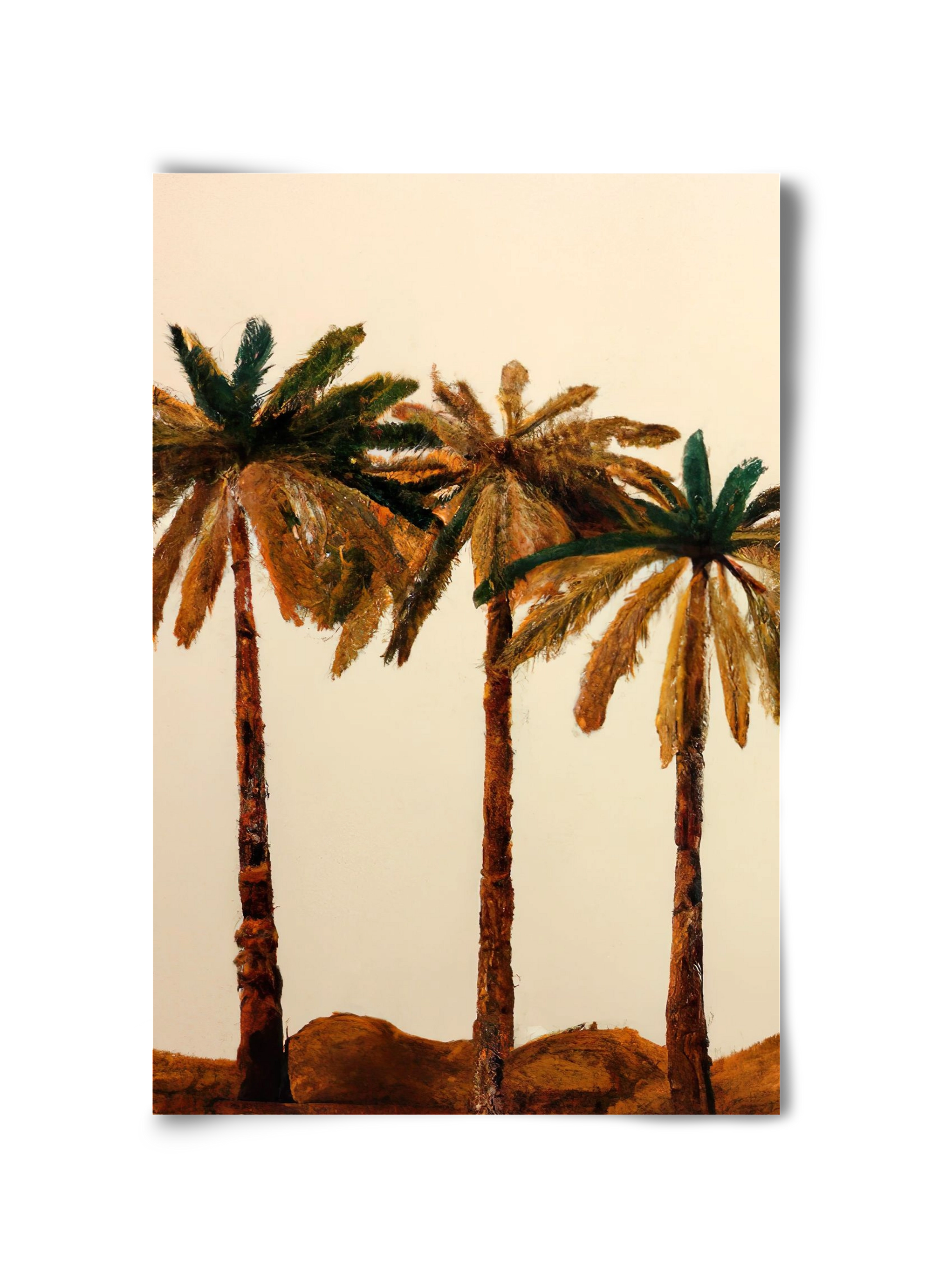 Palm trio , 30x45 cm, Keret nélkül