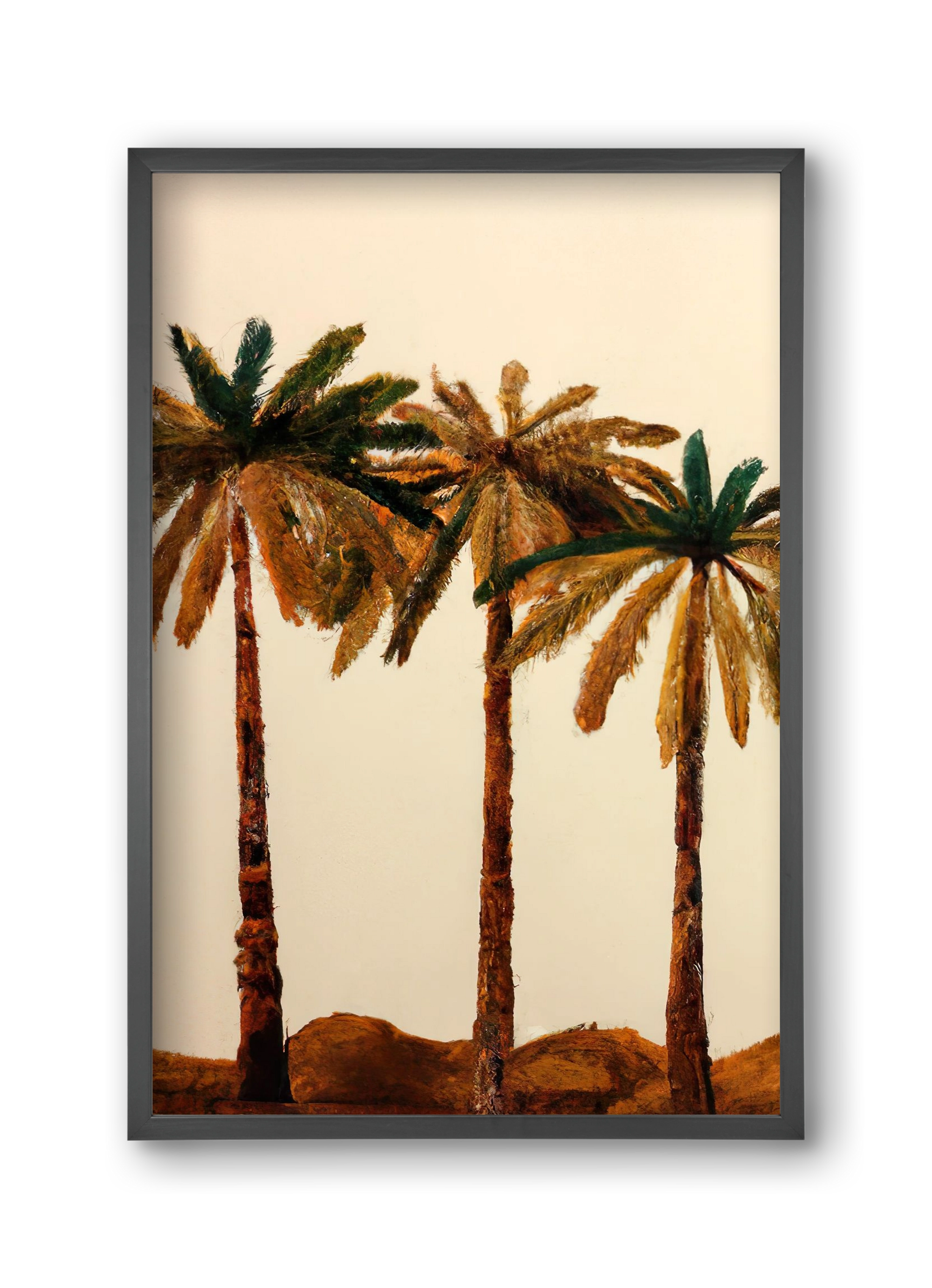Palm trio , 30x45 cm (30x45 cm), Fekete keret