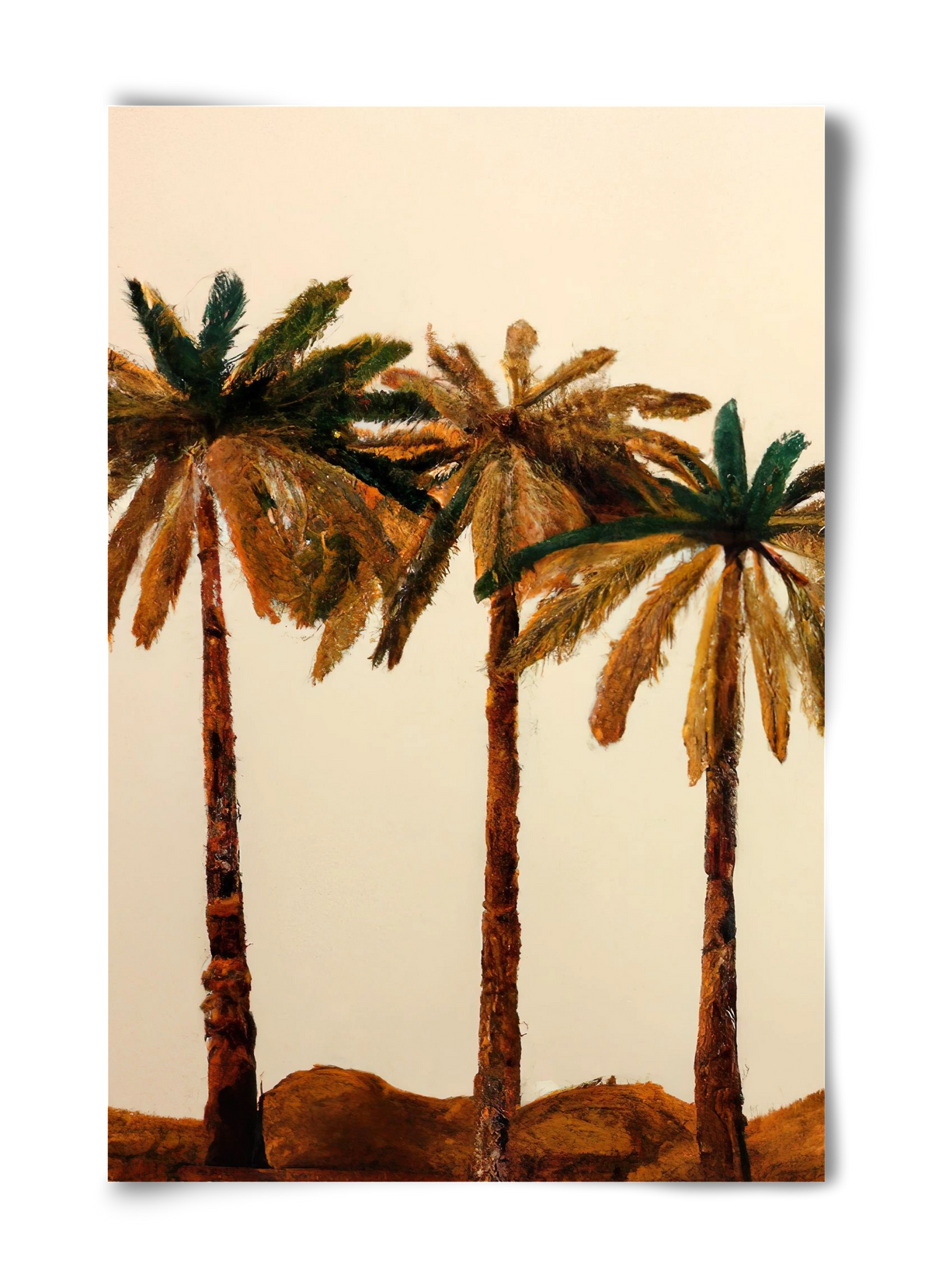 Palm trio , 40x60 cm, Keret nélkül