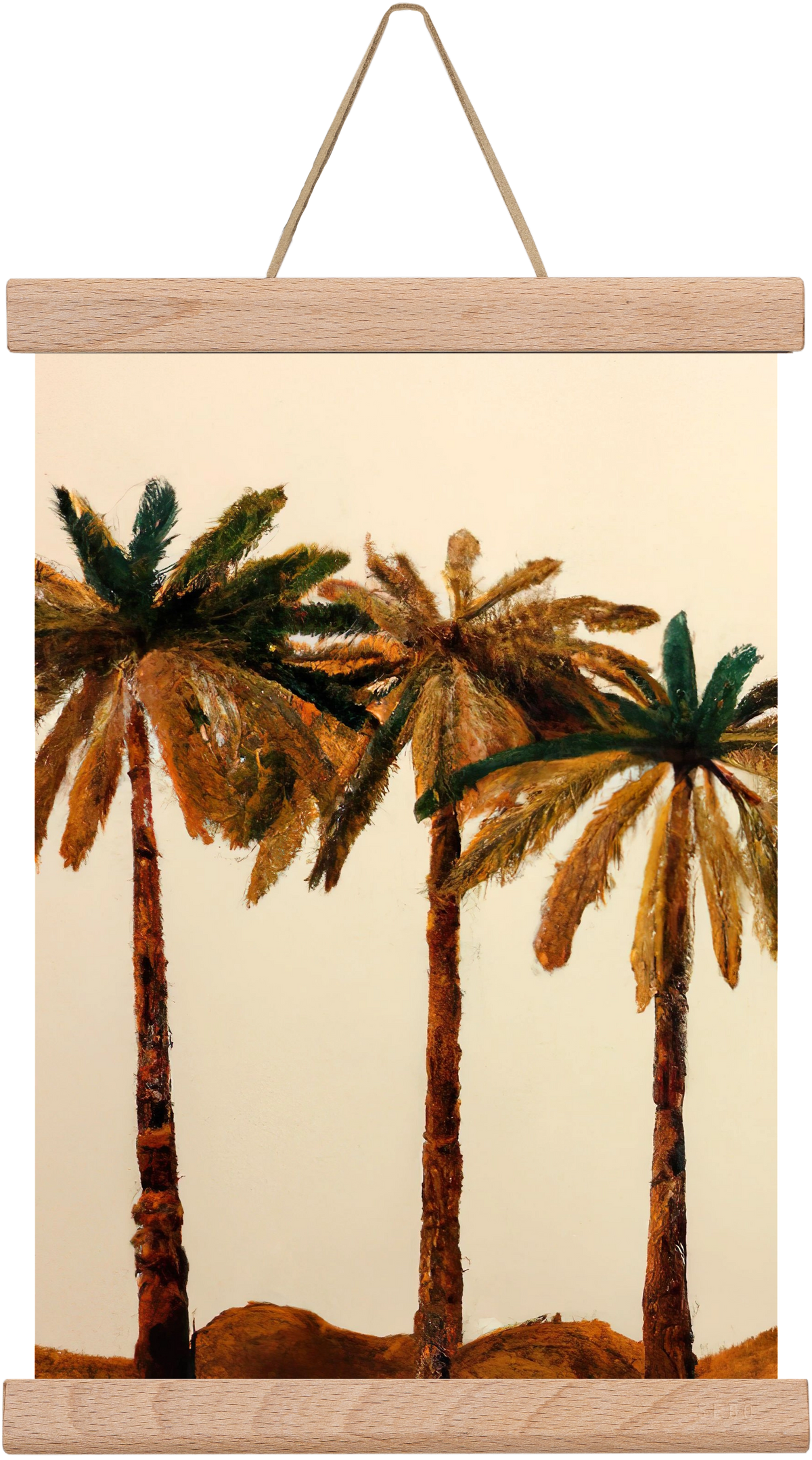 Palm trio , 20x30 cm (20x30 cm), Tölgy akasztó