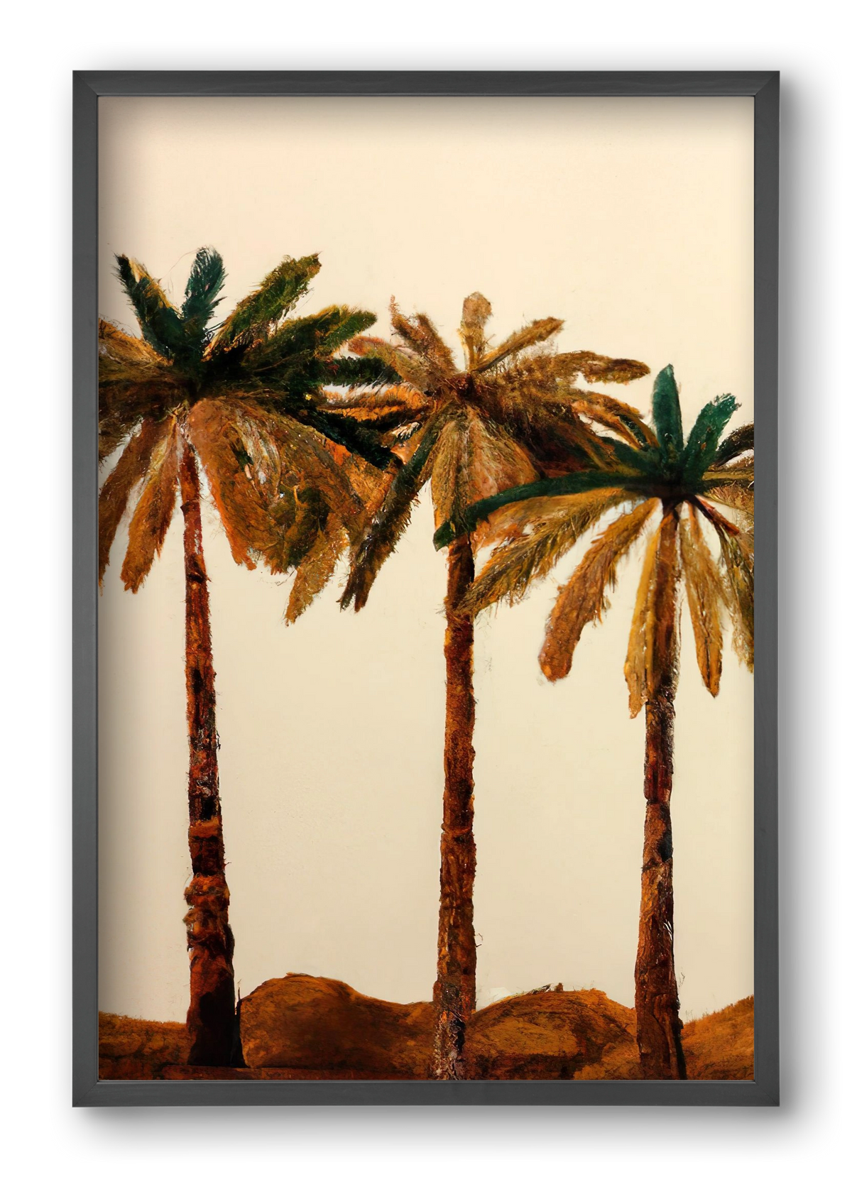 Palm trio , 40x60 cm (40x60 cm), Fekete keret