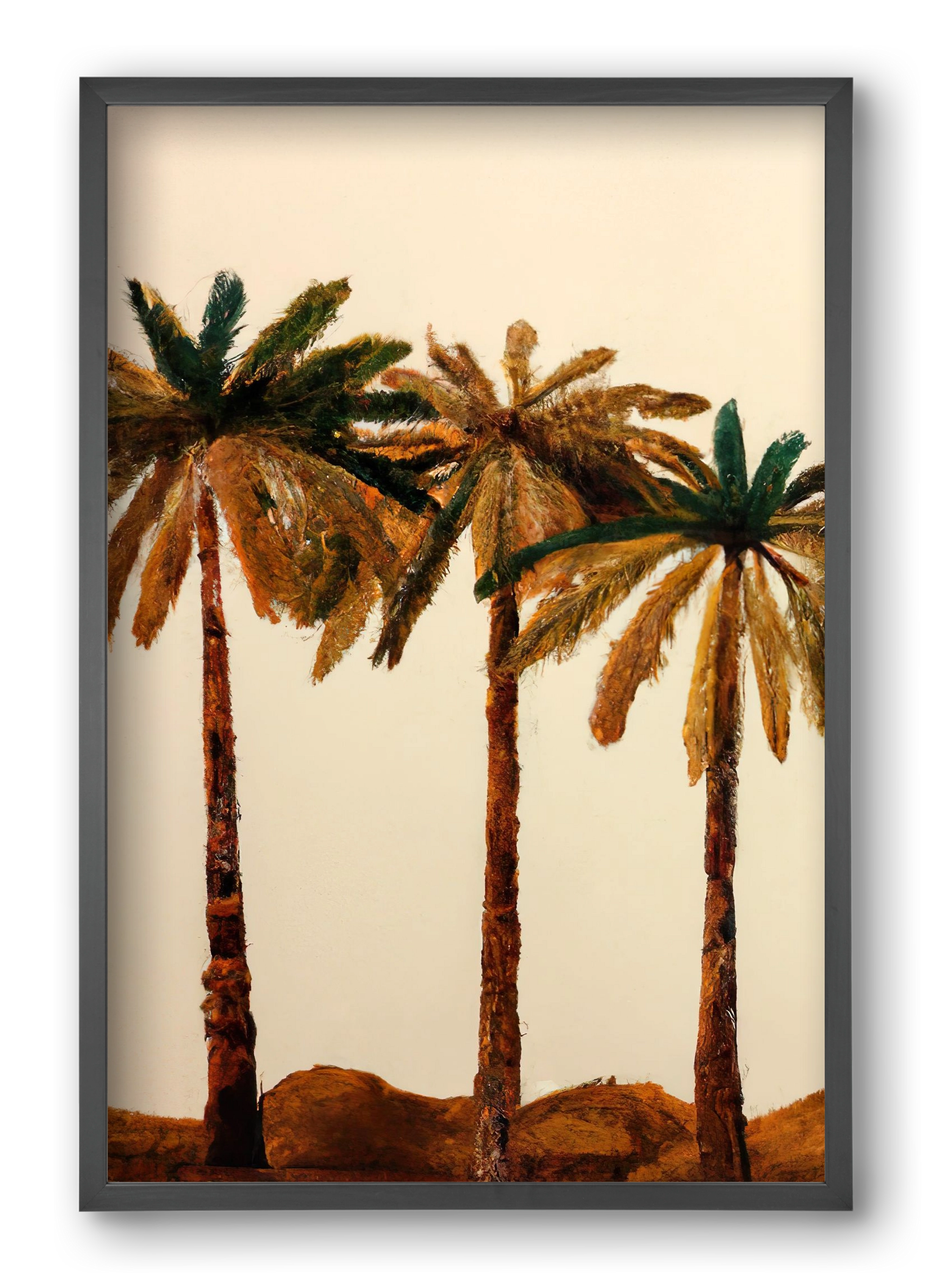Palm trio , 40x60 cm (40x60 cm), Fekete keret