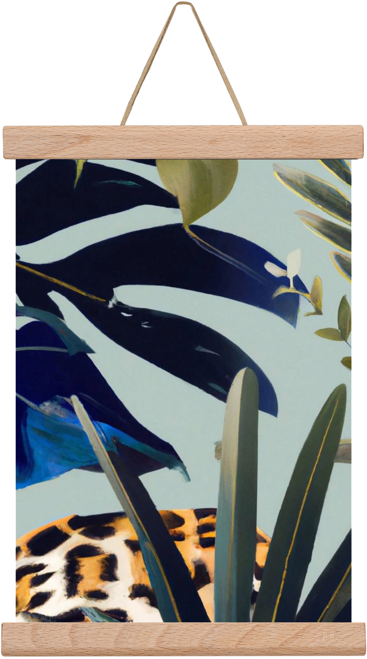 Hidden leopard, 20x30 cm (20x30 cm), Tölgy akasztó