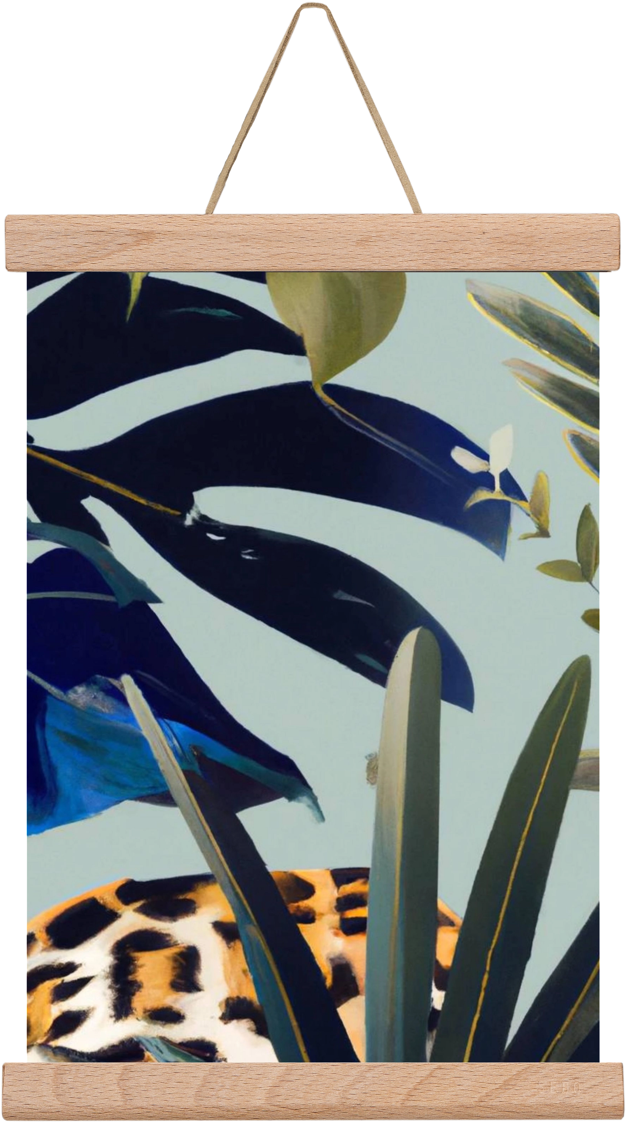 Hidden leopard, 20x30 cm (20x30 cm), Tölgy akasztó