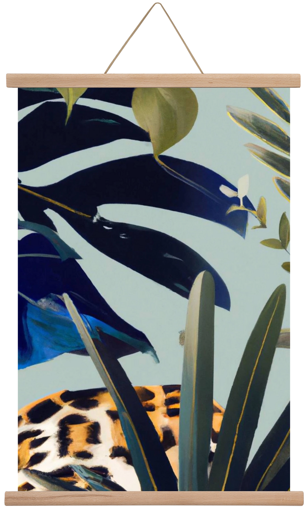 Hidden leopard, 40x60 cm (40x60 cm), Tölgy akasztó