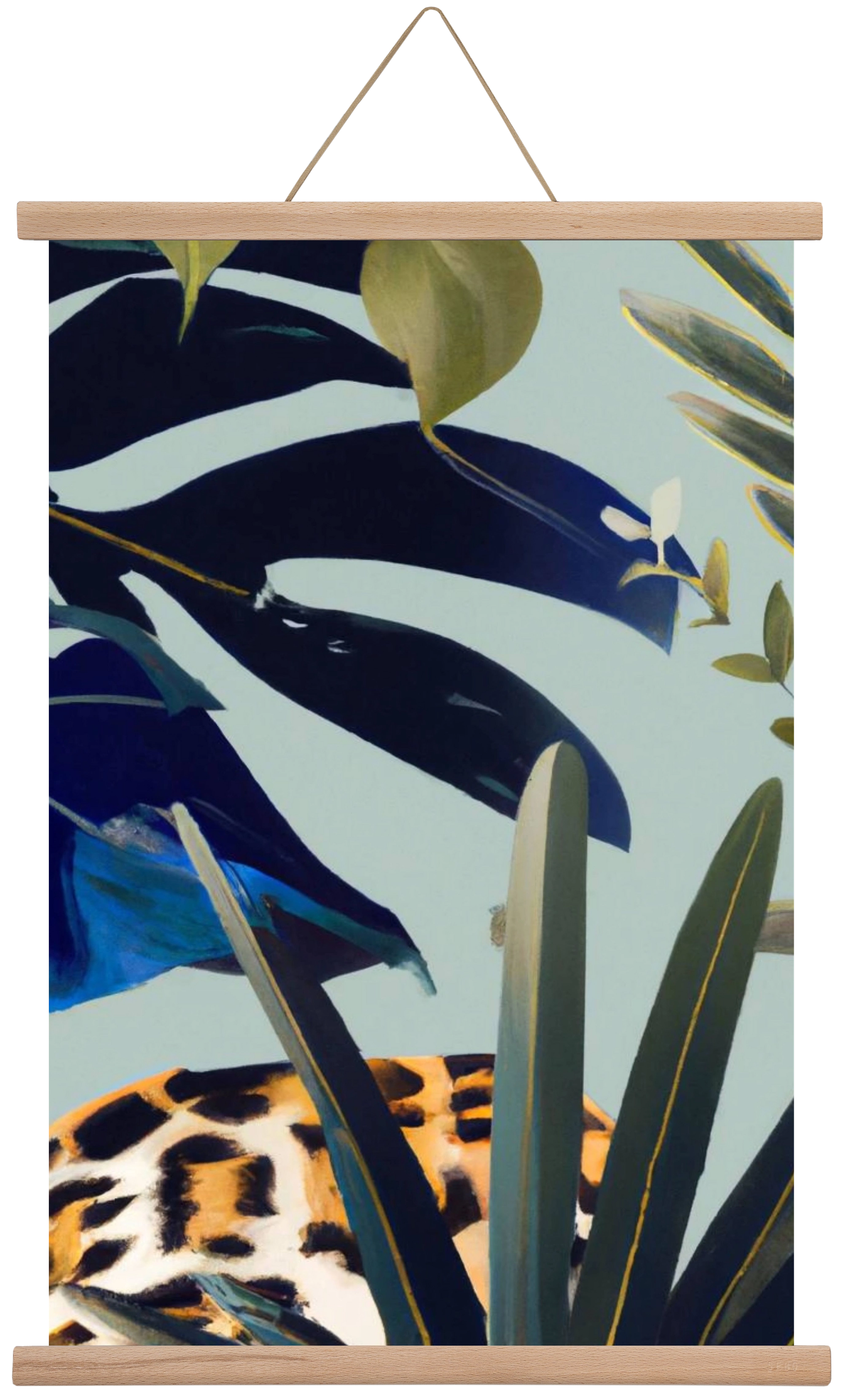 Hidden leopard, 40x60 cm (40x60 cm), Tölgy akasztó