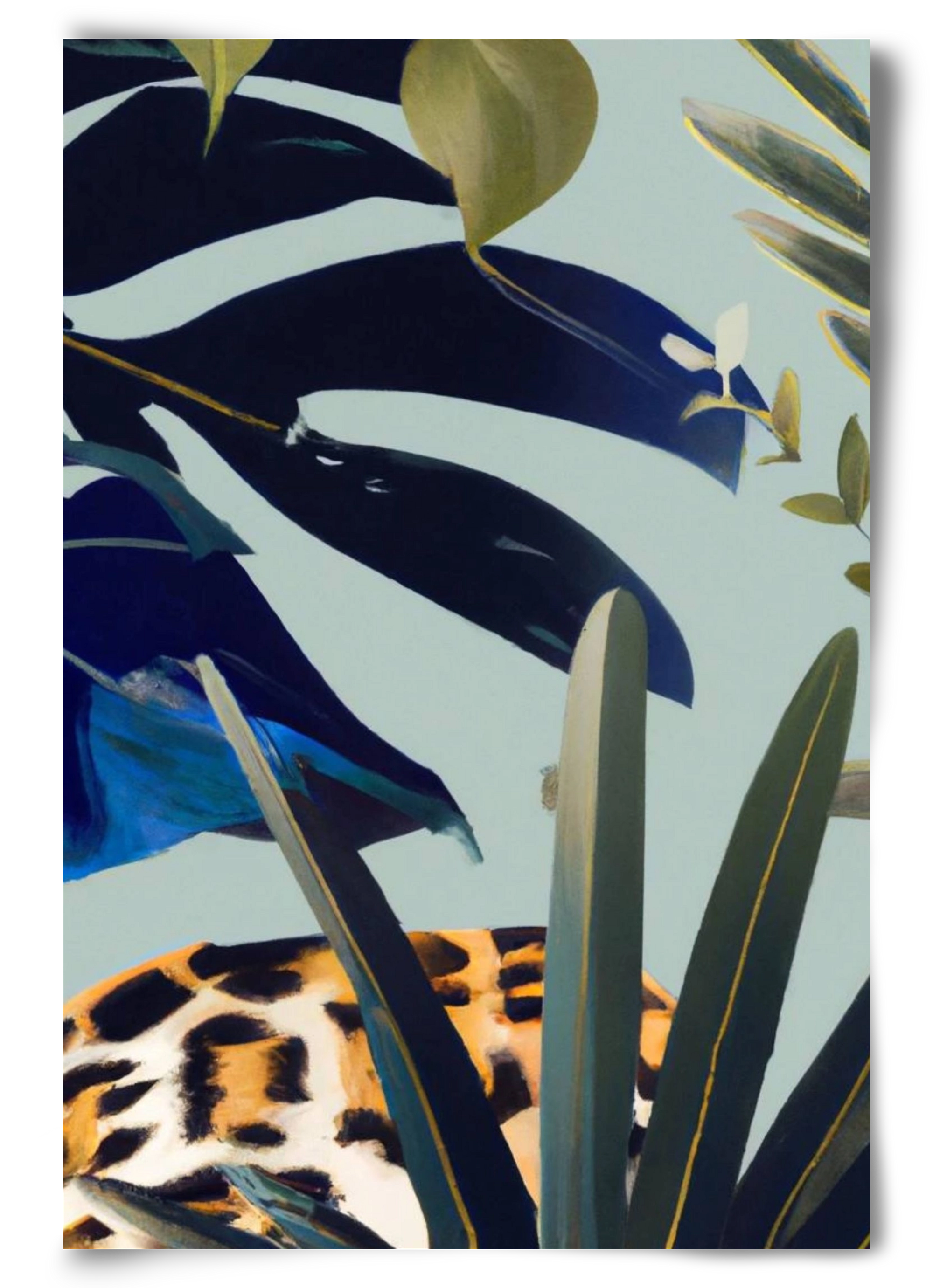 Hidden leopard, 60x90 cm, Keret nélkül