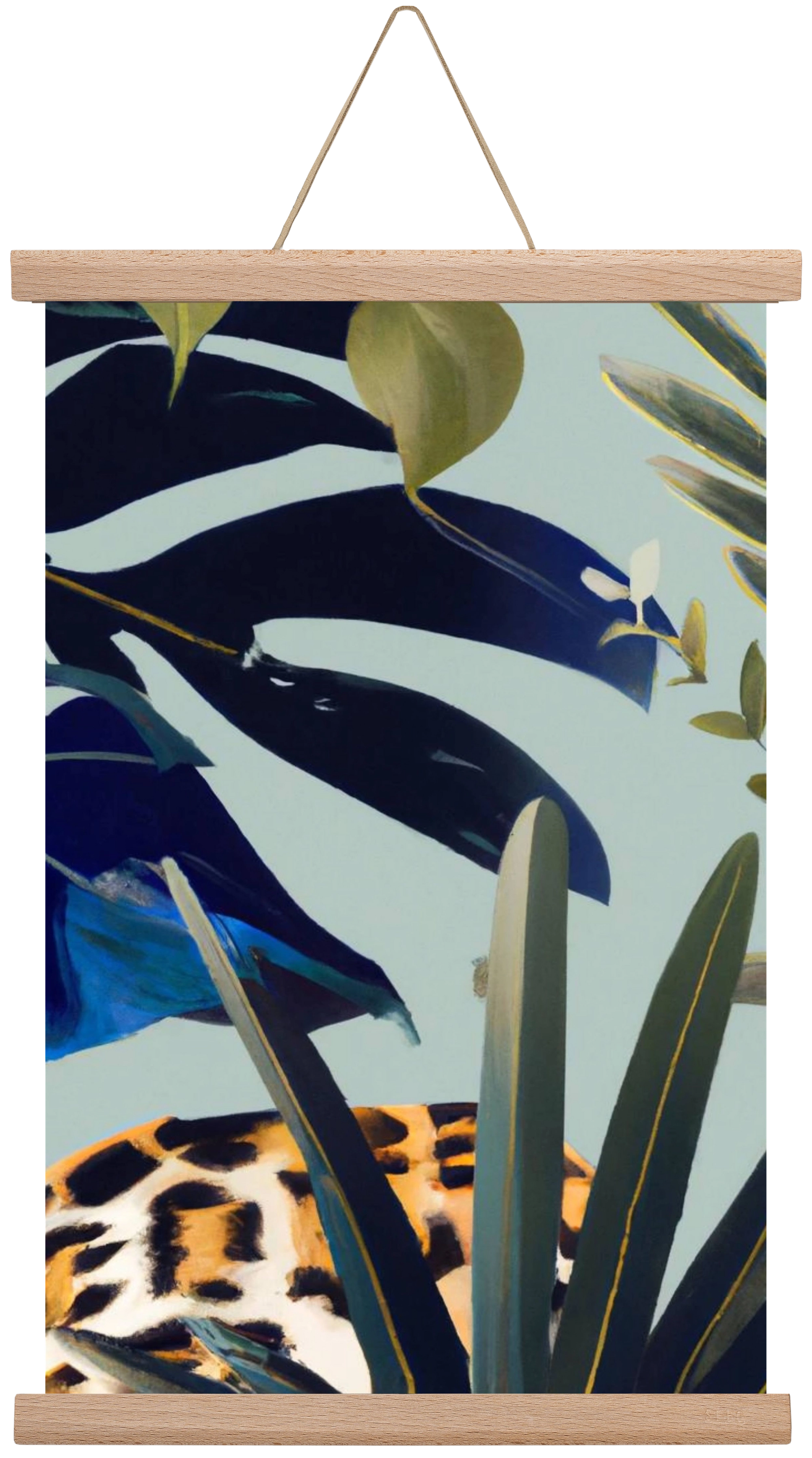 Hidden leopard, 30x45 cm (30x45 cm), Tölgy akasztó