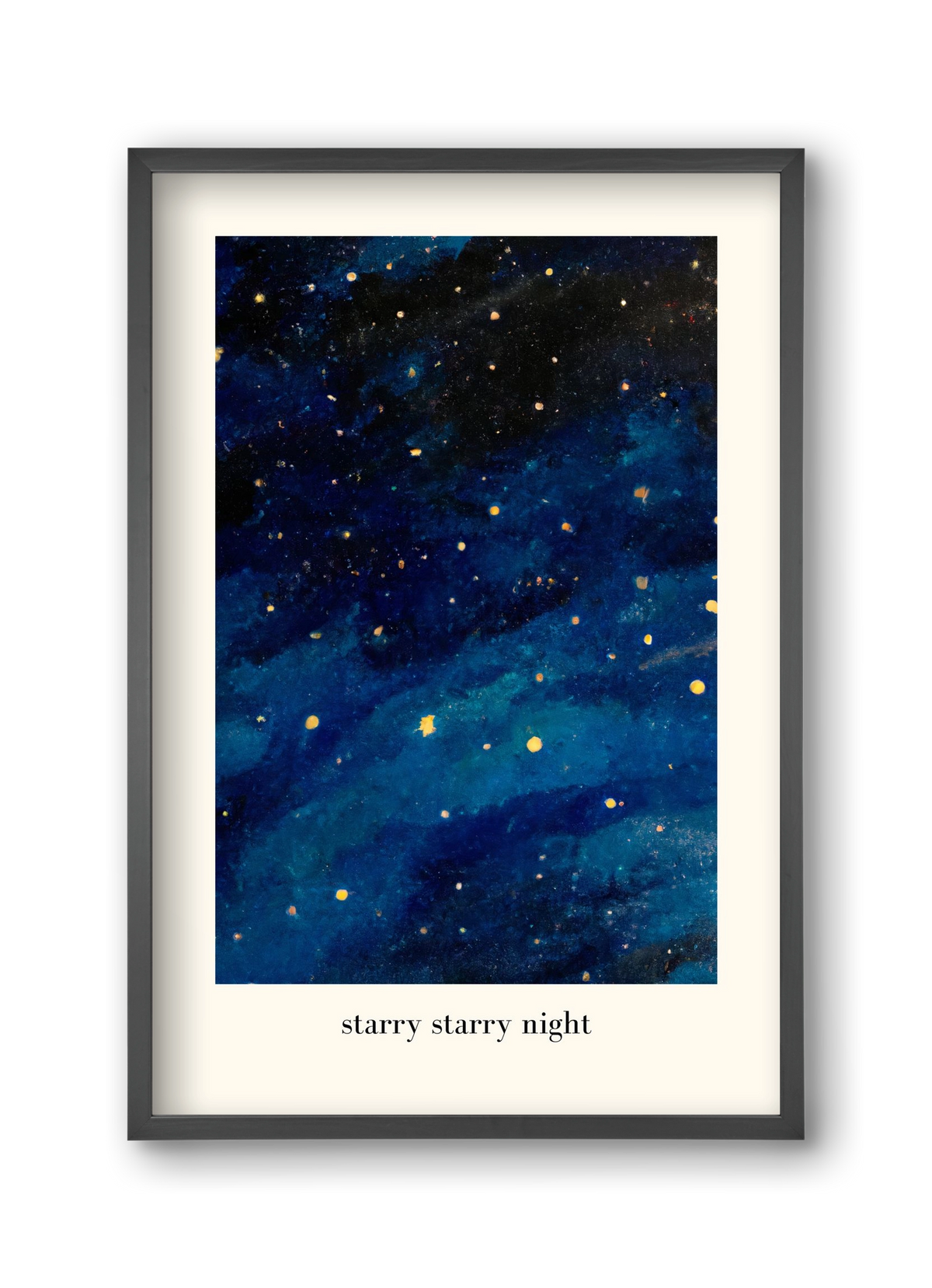 Starry starry night, 30x45 cm (30x45 cm), Fekete keret