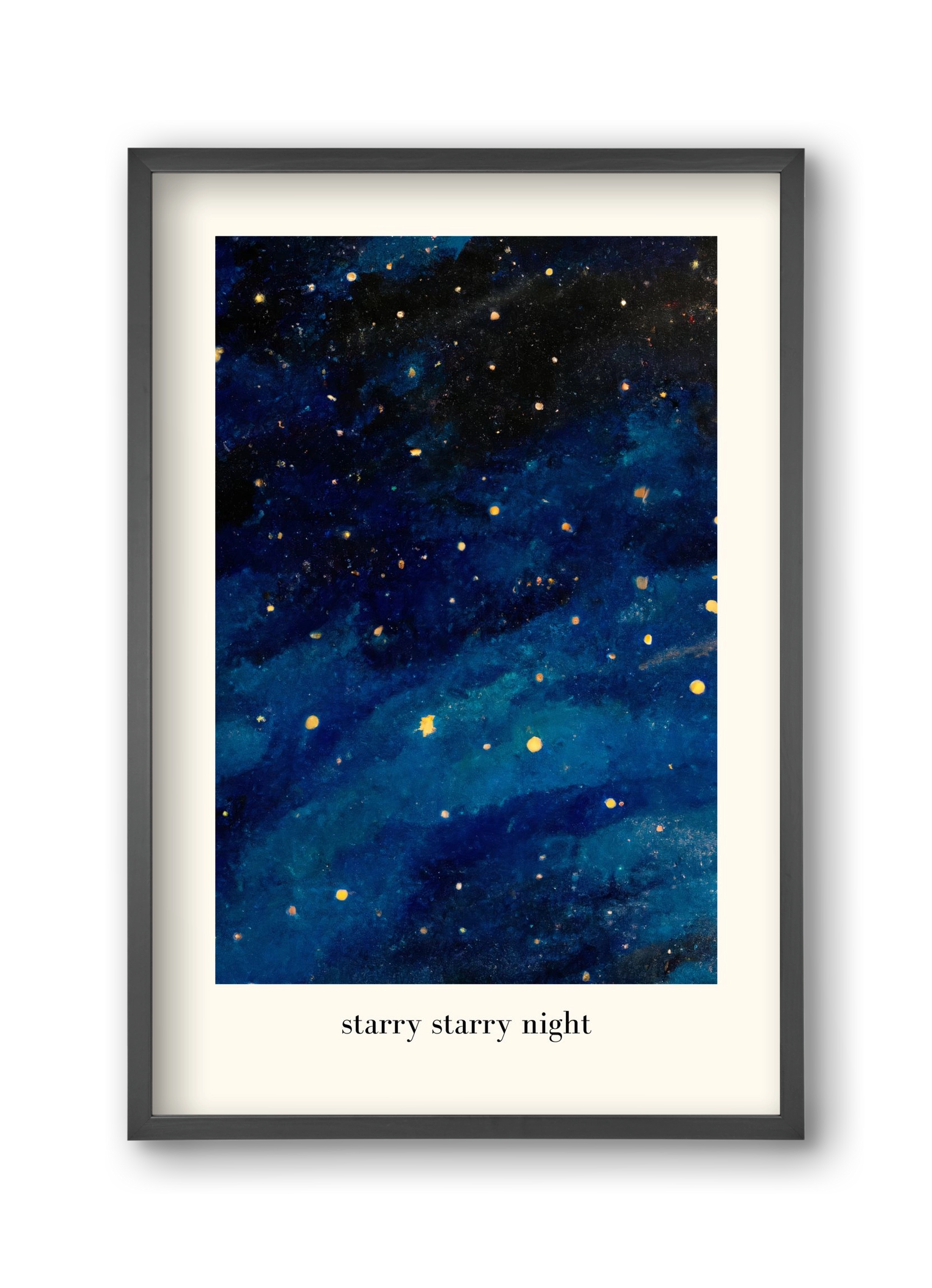 Starry starry night, 30x45 cm (30x45 cm), Fekete keret