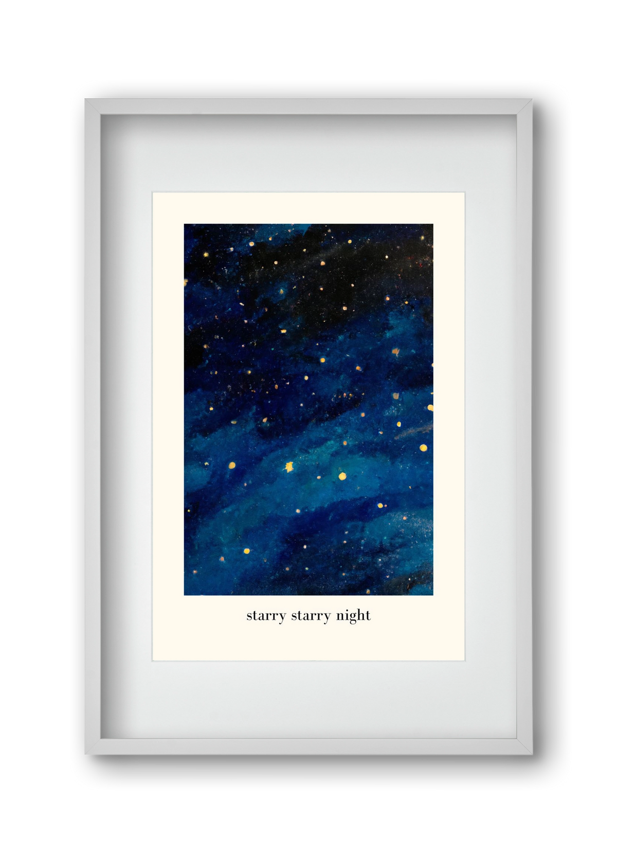 Starry starry night, 30x45 cm (20x30 cm), Fehér keret, paszpartuval