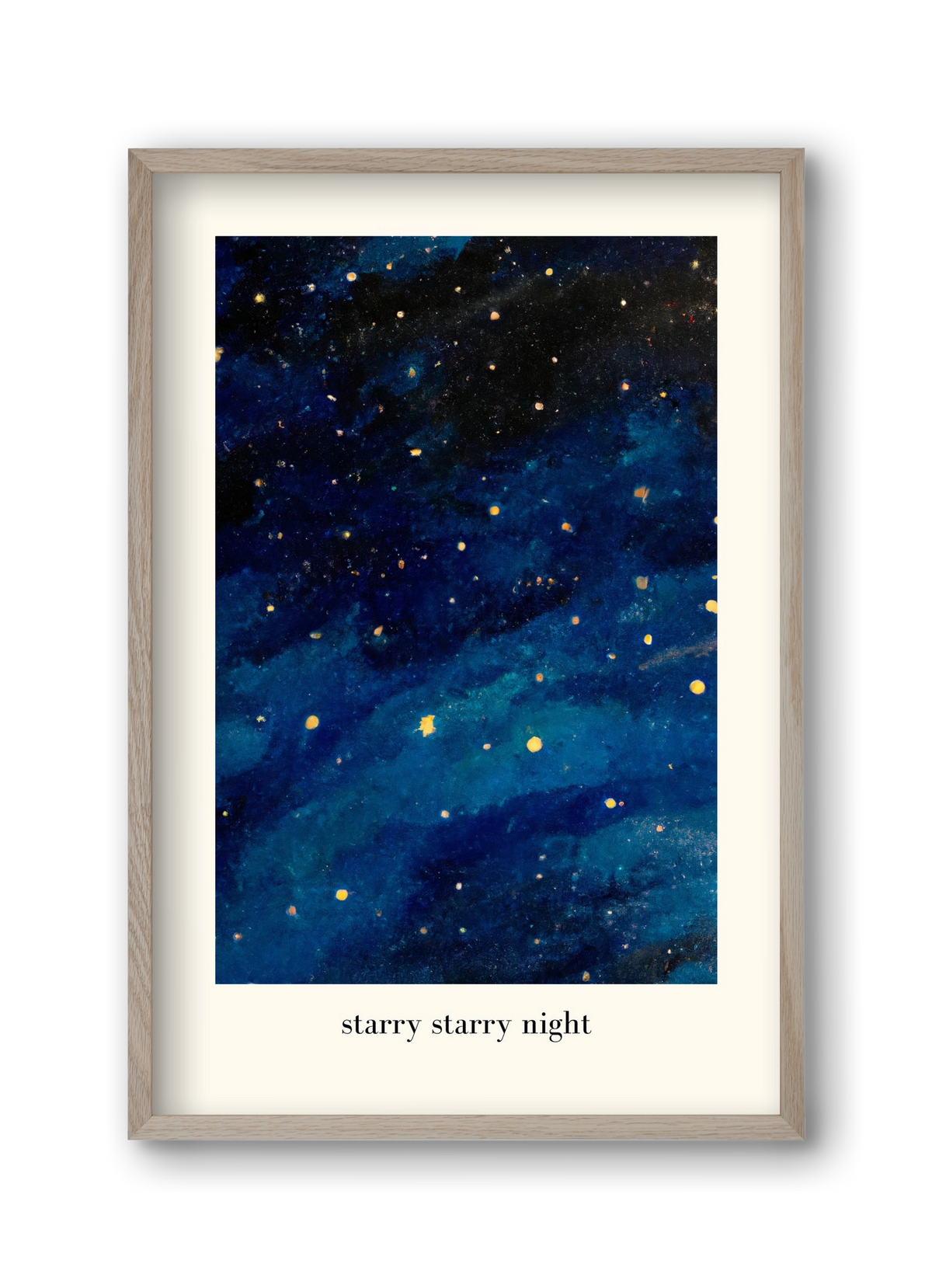 Starry starry night, 30x45 cm (30x45 cm), Tölgy keret