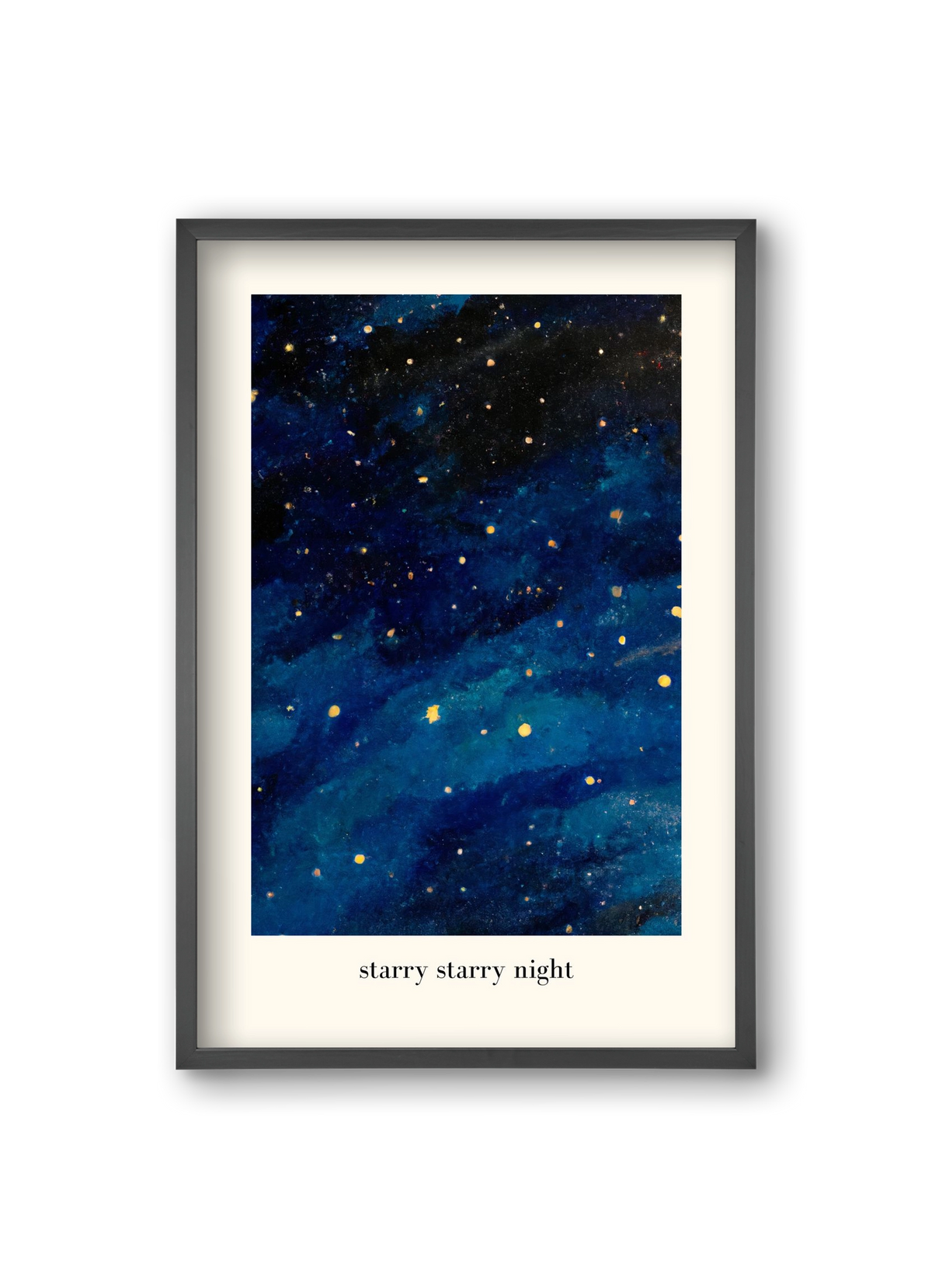 Starry starry night, 20x30 cm (20x30 cm), Fekete keret